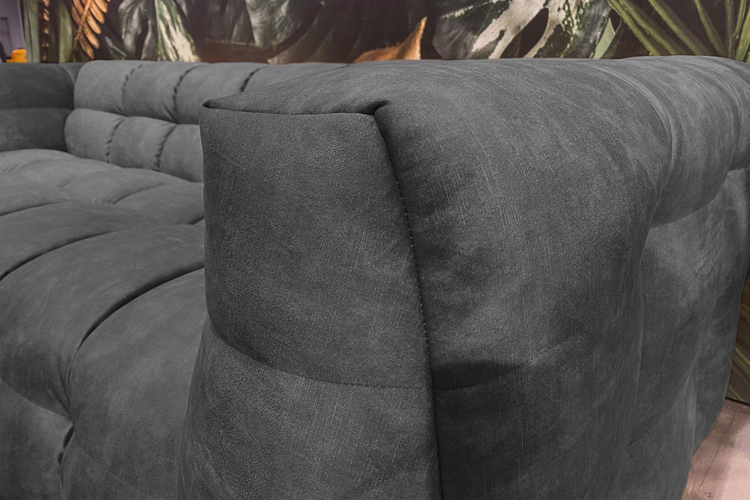 und versch. Velvet Sofa Farben Größen anthrazit KAWOLA versch. ROSARIO,