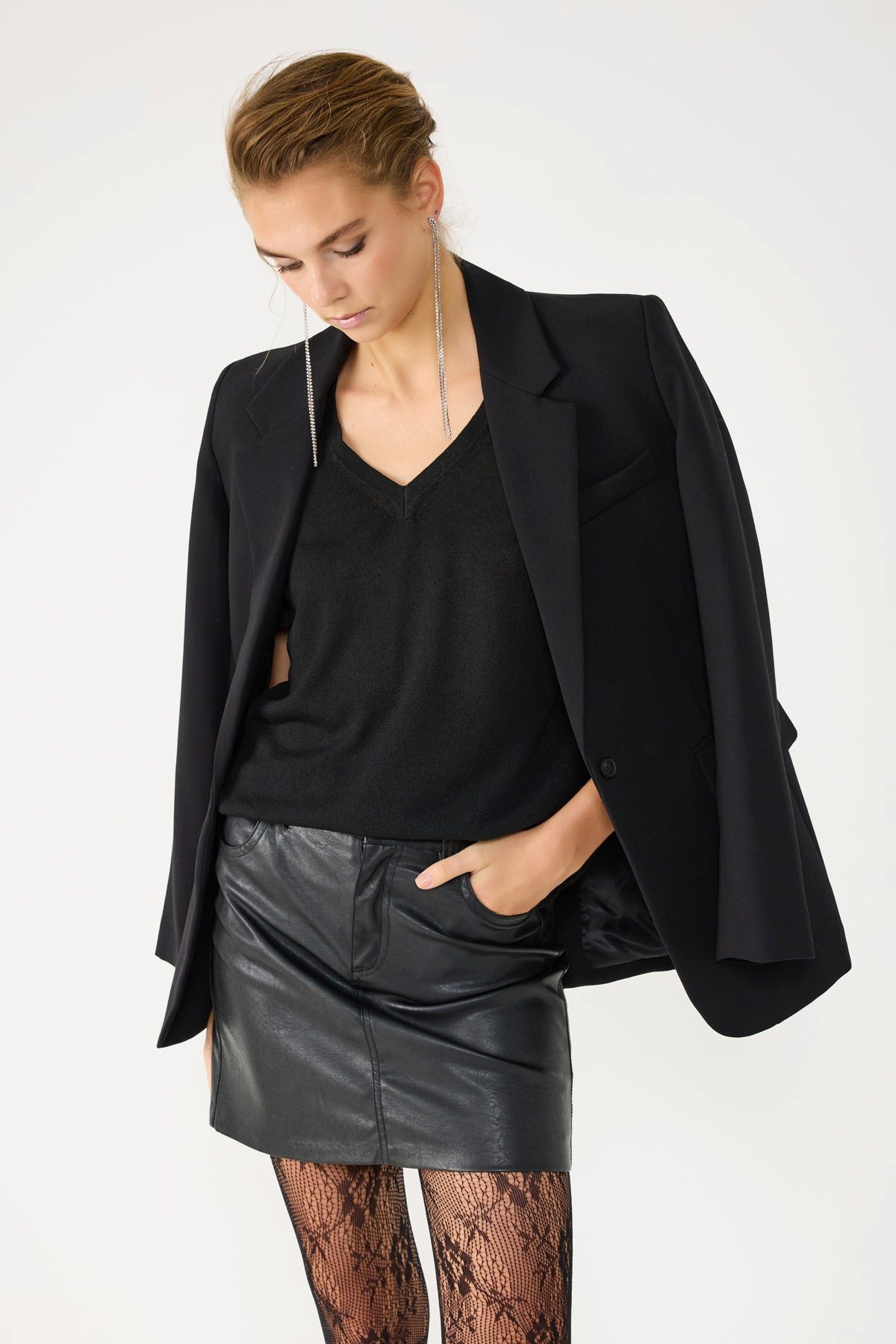 No Matter What T-Shirt Glitzerndes T-Shirt mit V-Ausschnitt günstig online kaufen