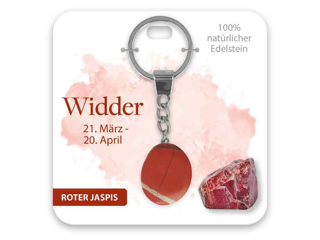 Schlüsselanhänger Set Edelstein Schlüsselanhänger Roter Jaspis Sternzeichen Widder