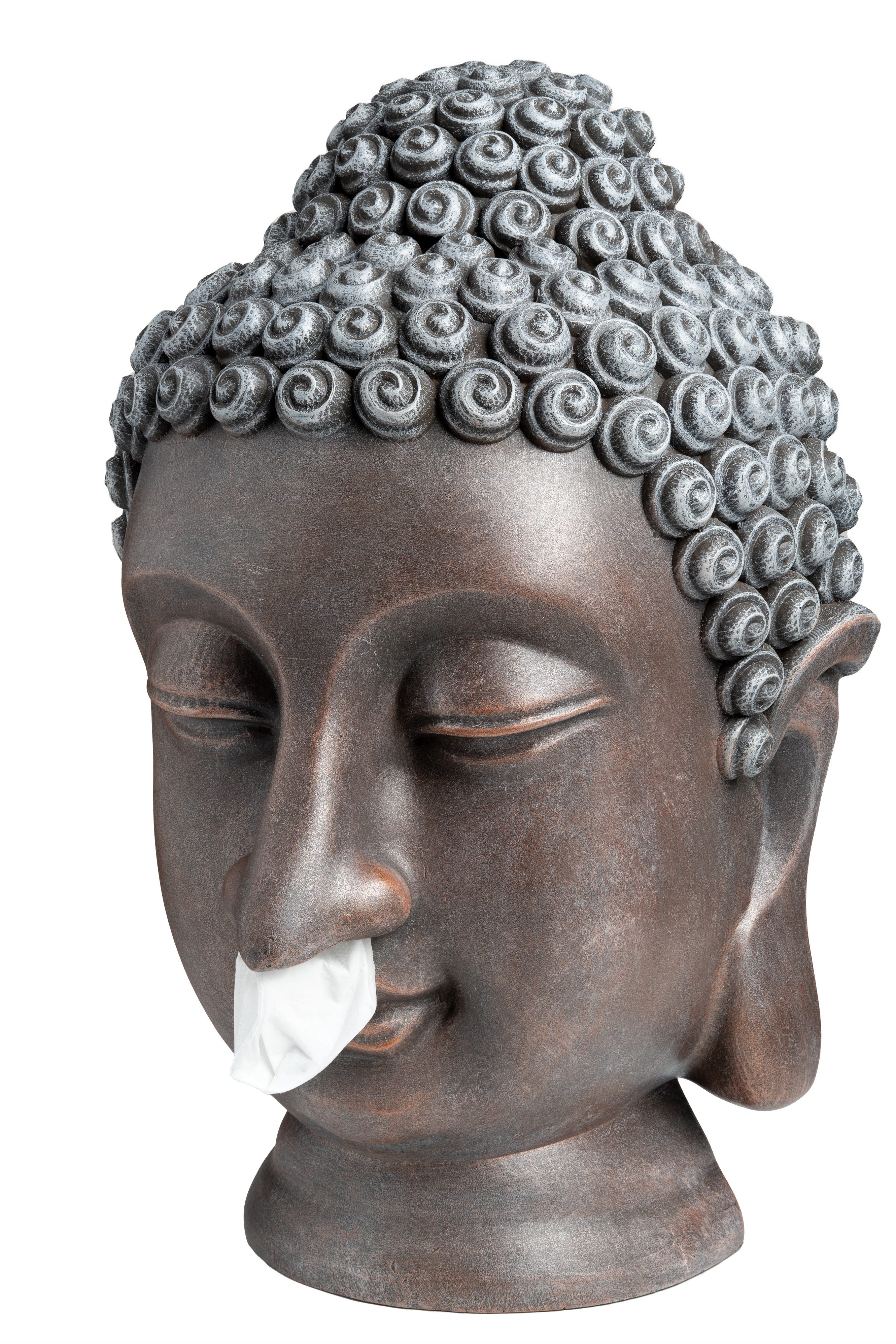 NEUSTEIN Buddhafigur Buddha Kopf Taschentuchbox Taschentuchspender – Bild 2 von 5