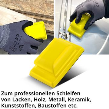 STAHLWERK Schleifschwamm Handschleifblock Set, mit P80, P100, P120, P150, P180, P240, P320 Körnung, Schleifblock