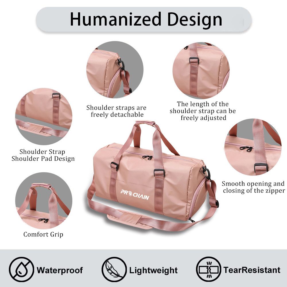 PROCHAIN Sporttasche Reisetasche Gym tasche, Elektrischer Shaker Protein (Ideal für Fitness, Yoga, Schwimmen und Reisen, 1-tlg., Leichter, hochwertiger Sportrucksack mit Schuhfach, Freizeitrucksack), Wasserdicht und Verschleißfest mit Schuhfach und Nassfach