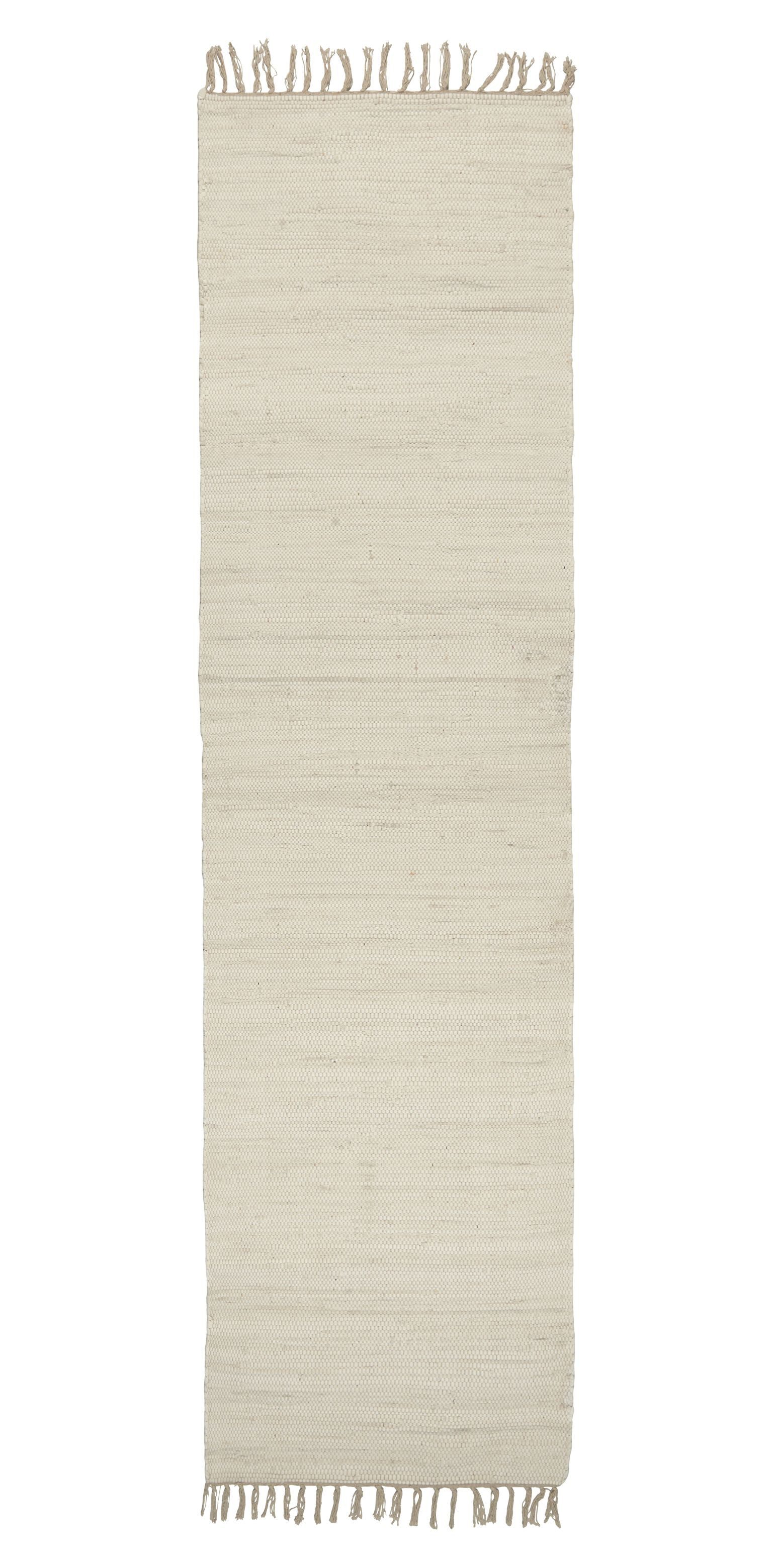 Ib Laursen Läufer Ib Laursen - Teppich Läufer Wohnraum 60x250cm Baumwolle Creme 65031-01