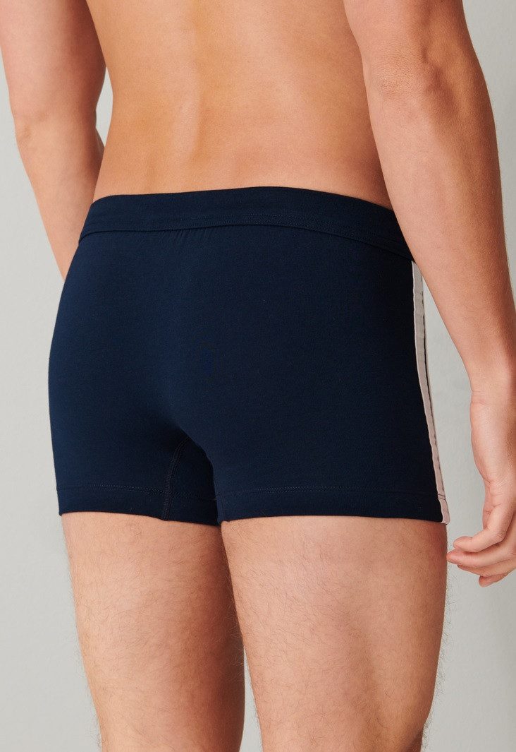 Schiesser Boxershorts Unterwäsche 95/5 Streifen mehrfarbig dunkelblau/grau günstig online kaufen