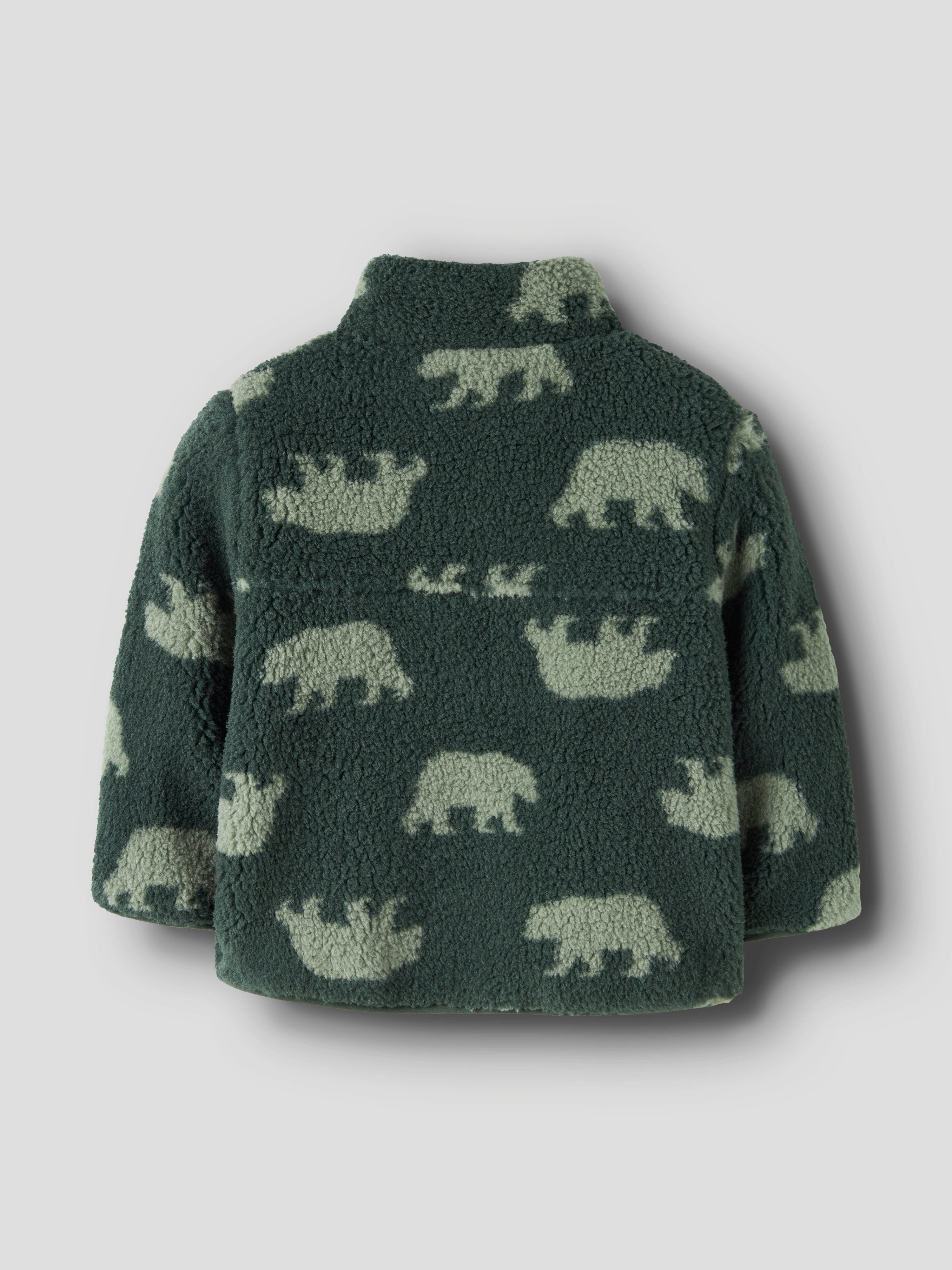 Name It Plüschjacke NMMMONICO TEDDY JACKET AOP NOOS Kunstfaser, normal geschnitten – Bild 5 von 5