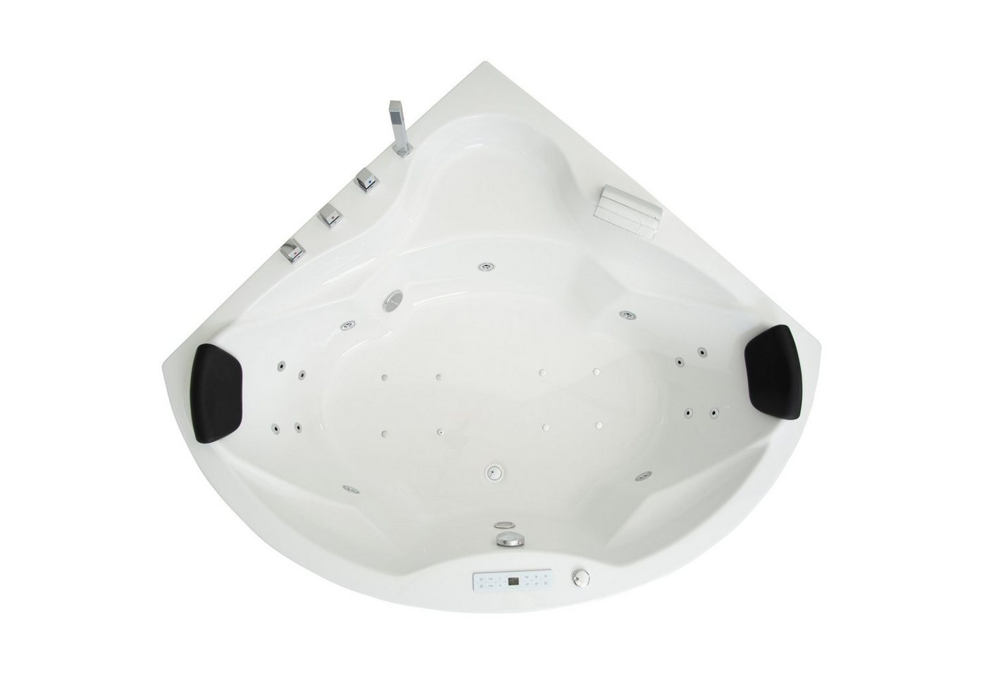 Thumbnail - Basera® Whirlpool-Badewanne CLASSIC Indoor Eck-Whirlpool Badewanne Nendo 149 x 149 cm, (Komplett-Set), mit 21 Massagedüs...