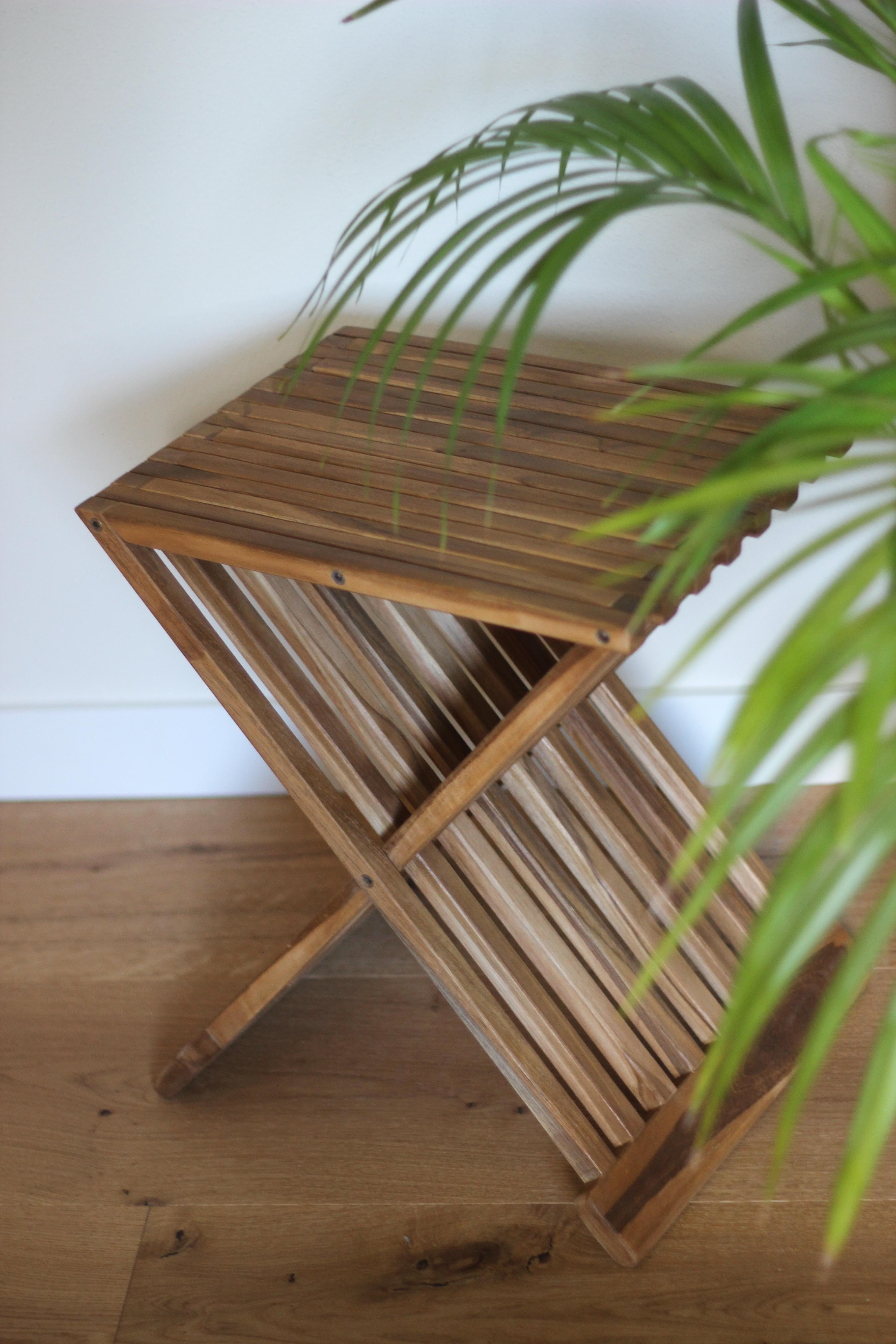 Yoli living GbR Beistelltisch Beistelltisch Teak, klappbar