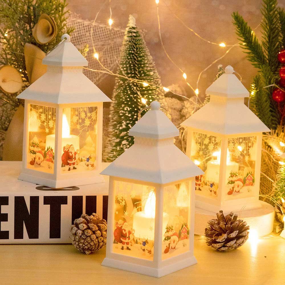 Deko, LED Tisch Hängelaternen, Dekolicht Weihnachtsbaum für Haus Weiß Flammenlose Batterie, Rosnek Warmweiß Niedriges