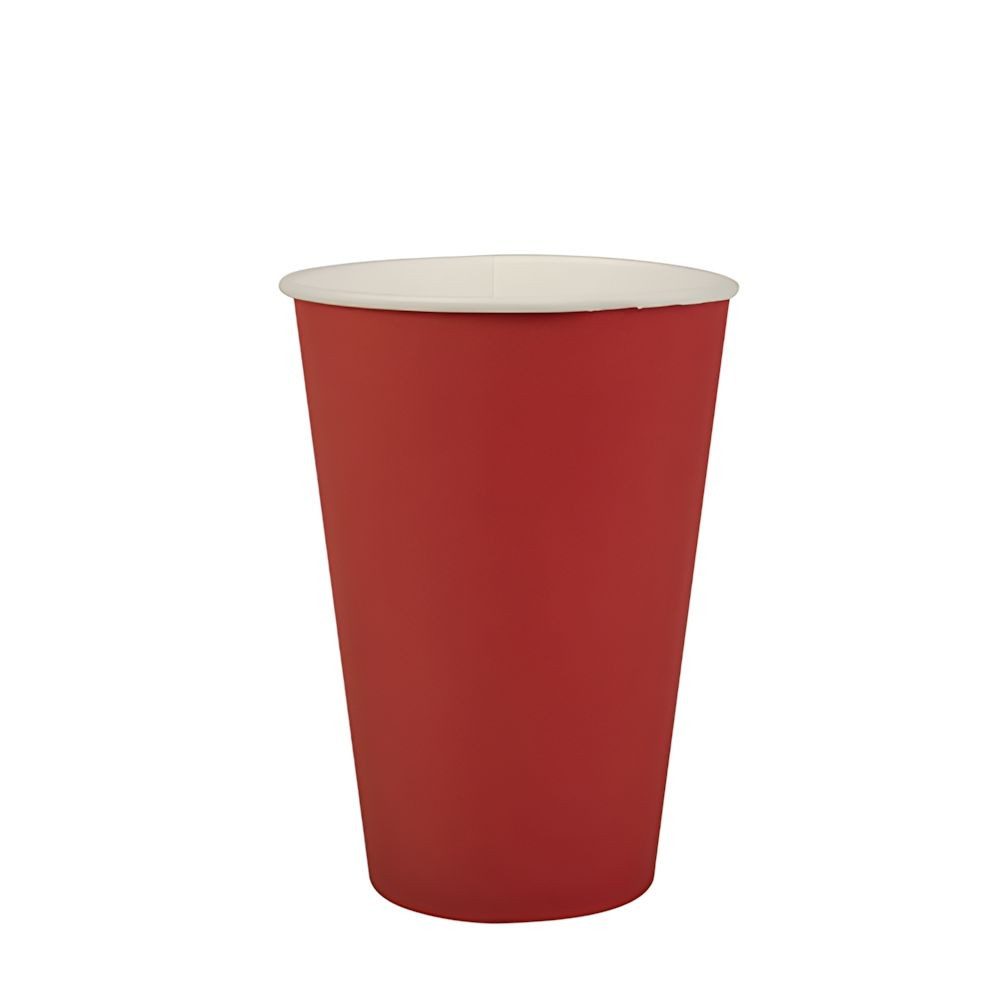 PAPSTAR Einwegbecher Trinkbecher, Pappe 0,2 l Ø 7 cm, 9,7 cm rot 300 Stk, Pappe