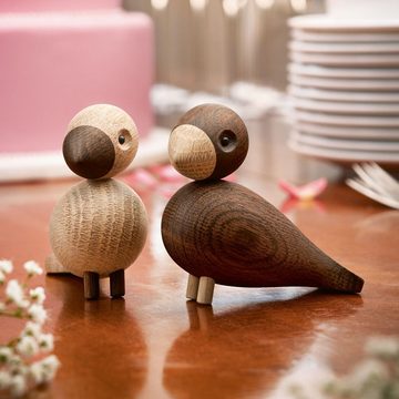 KAY BOJESEN Denmark Dekofigur Bird Unzertrennliche; 2er Set Holzfigur Vogelpärchen aus Eichenholz; Dänischer Designklassiker (2 St)