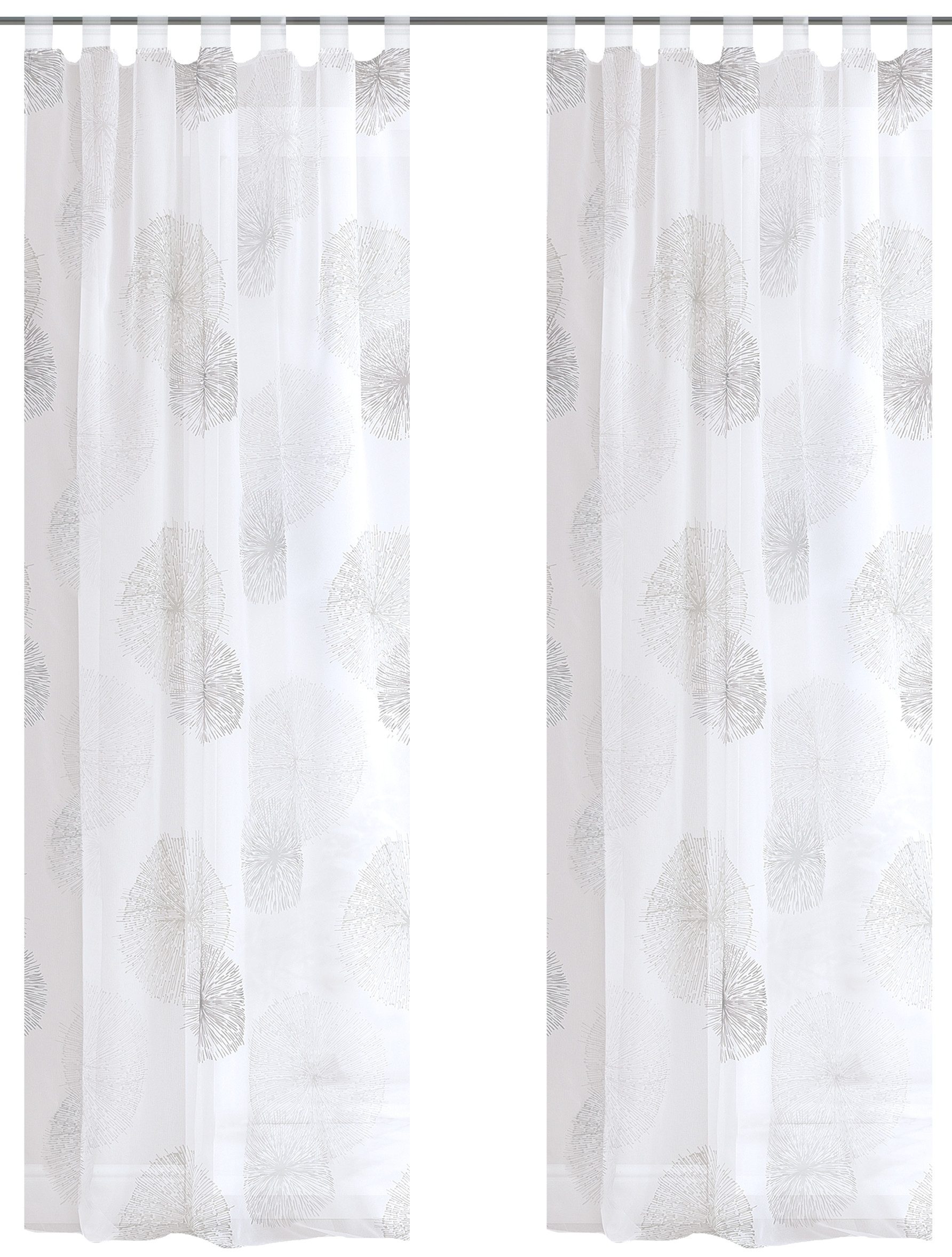 HOME WOHNIDEEN Vorhang Rawlins 2Er Set Schlaufenschal 225 X 140 cm Grau (2 St), Kunstfaser, 2x Применитьschal inkl. 1x Bügelband Grau