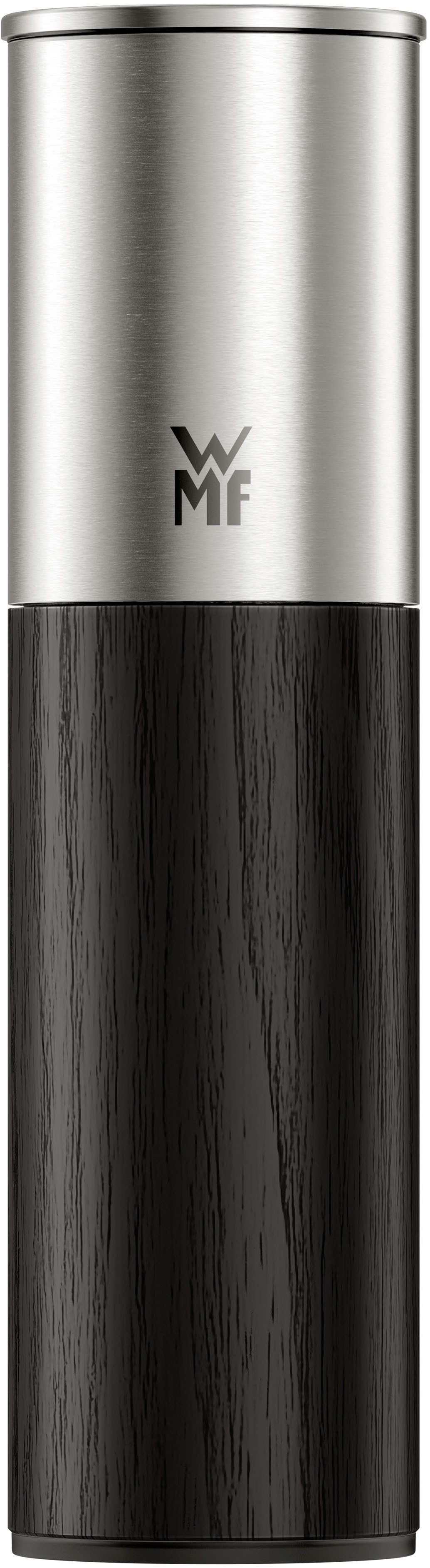 WMF Gewürzmühle Nature Pro Edelstahl manuell, (1 Stück), Keramikmahlwerk, einstellbarer Mahlgrad, Aromaschutzdeckel, Holz