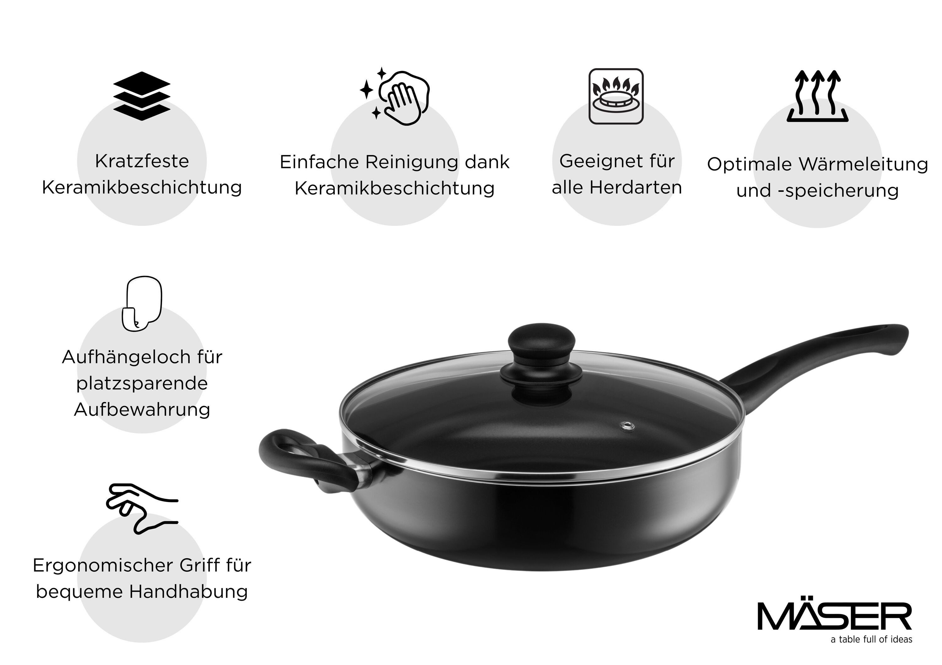 MÄSER Bratpfanne Ezaki, Aluminium