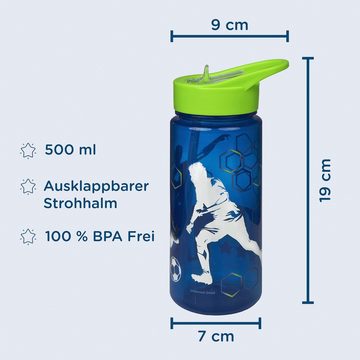 Scooli Lunchbox Brotzeitdose & Trinkflasche, Team Player, Kunststoff, (Set, 2-tlg), mit Trinkflasche