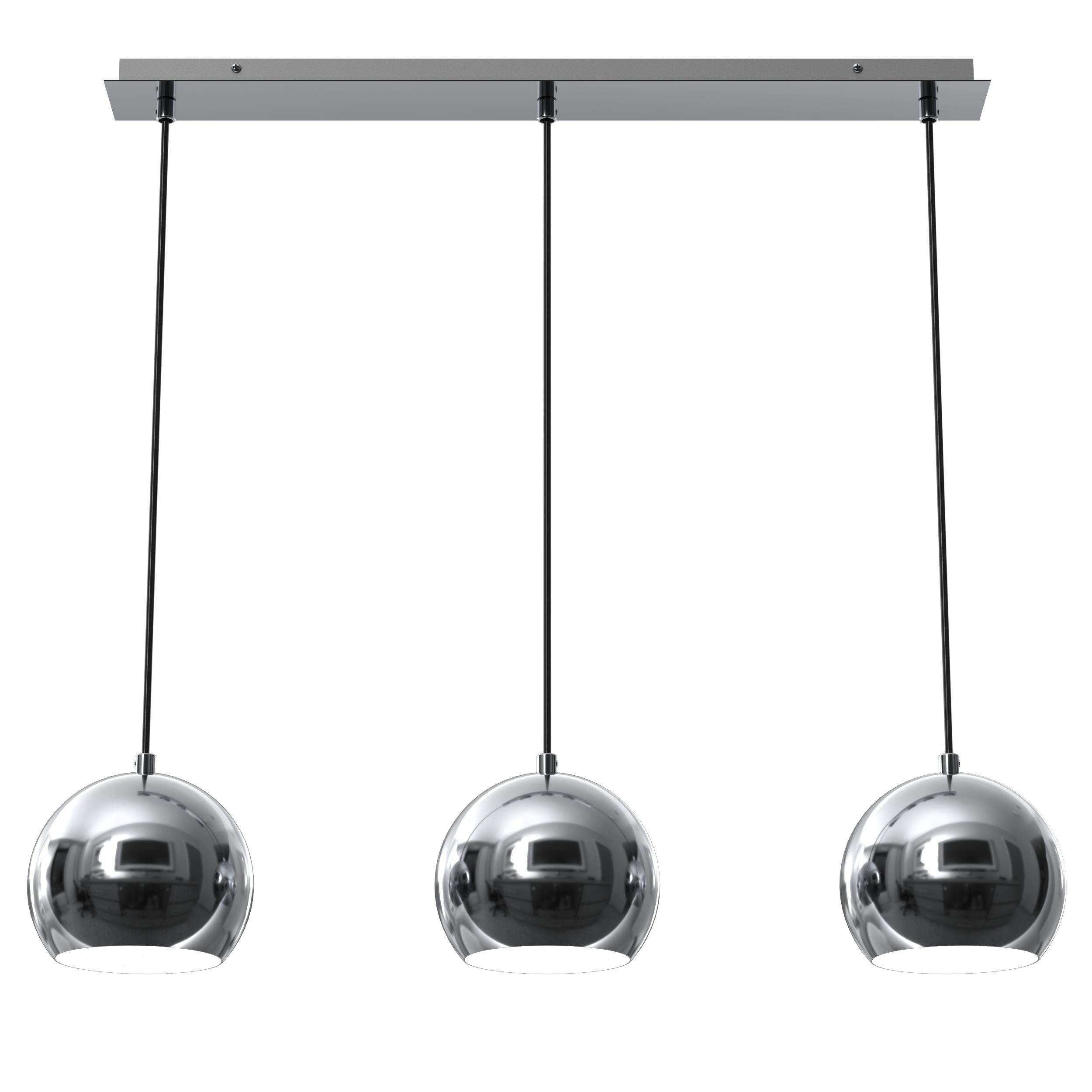 Licht-Erlebnisse Pendelleuchte COOL, ohne Leuchtmittel, Chrom 3-flammig E27 günstig online kaufen