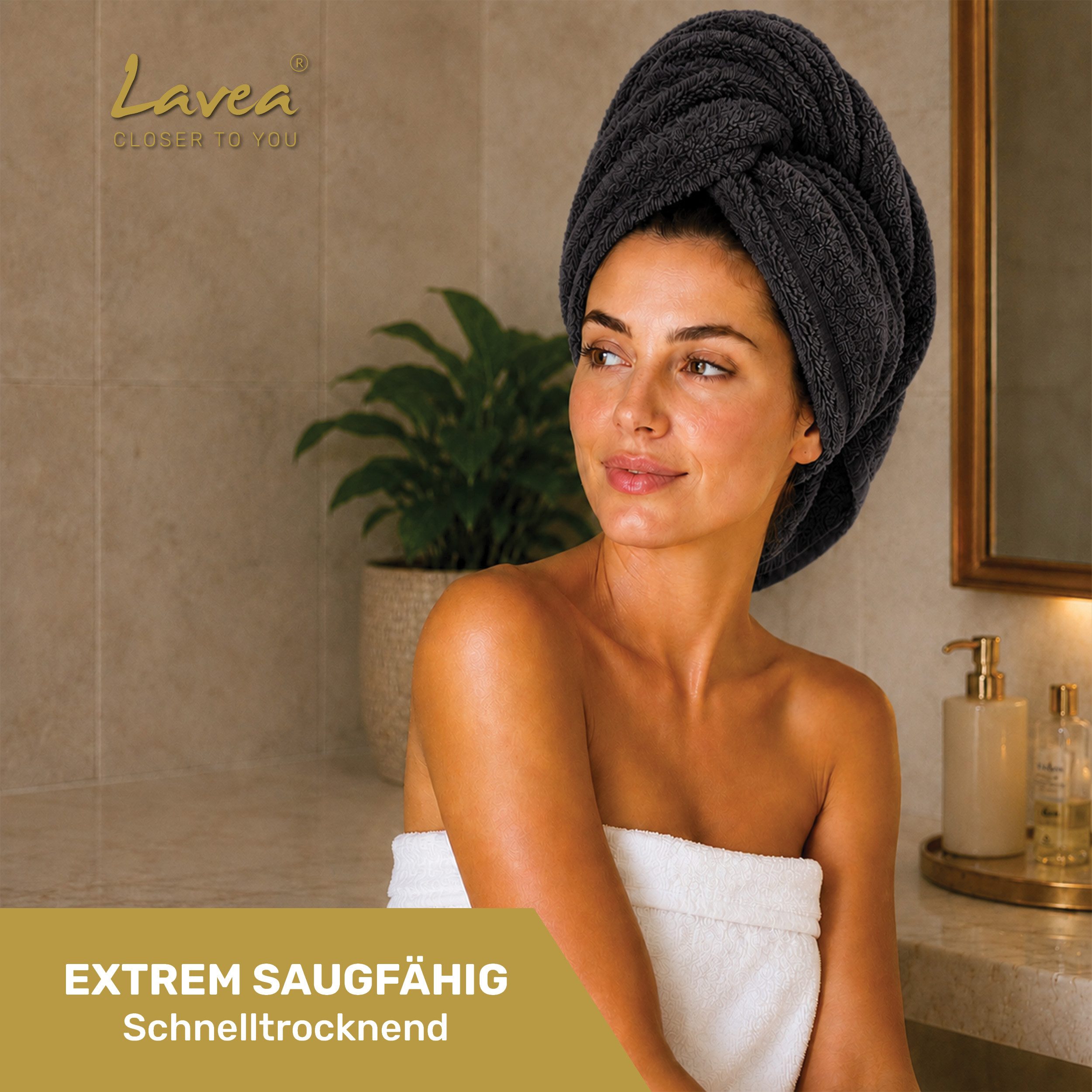 Lavea Handtücher 8er Handtuch Set 50x100 cm, Sporthandtuch, Badetuch, (Frottierserie Elena), Saugstarke & weiche Gästetücher, Handtuch Set – Bild 5 von 5