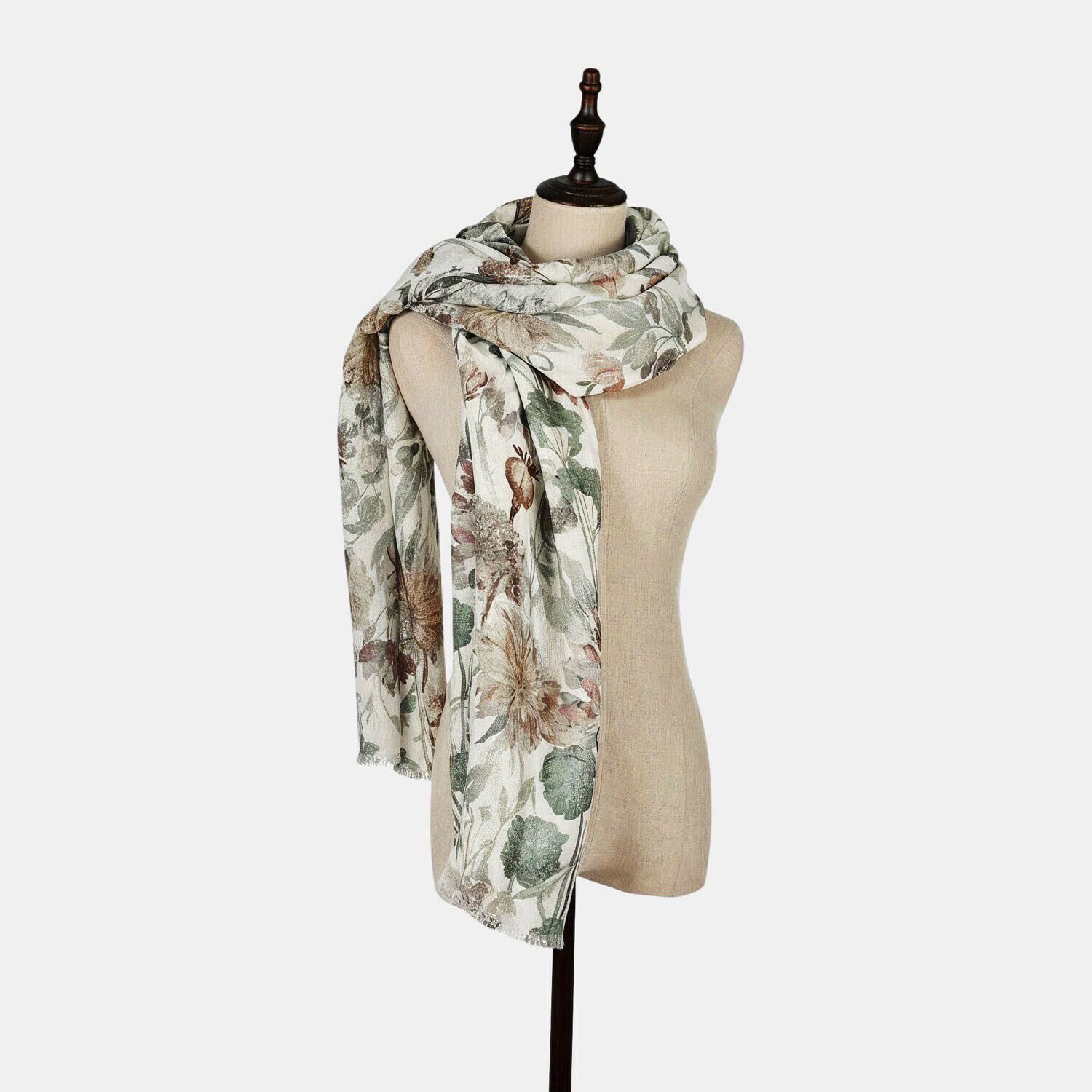 Mirabeau Modeschal Schal Nolaria creme/grün