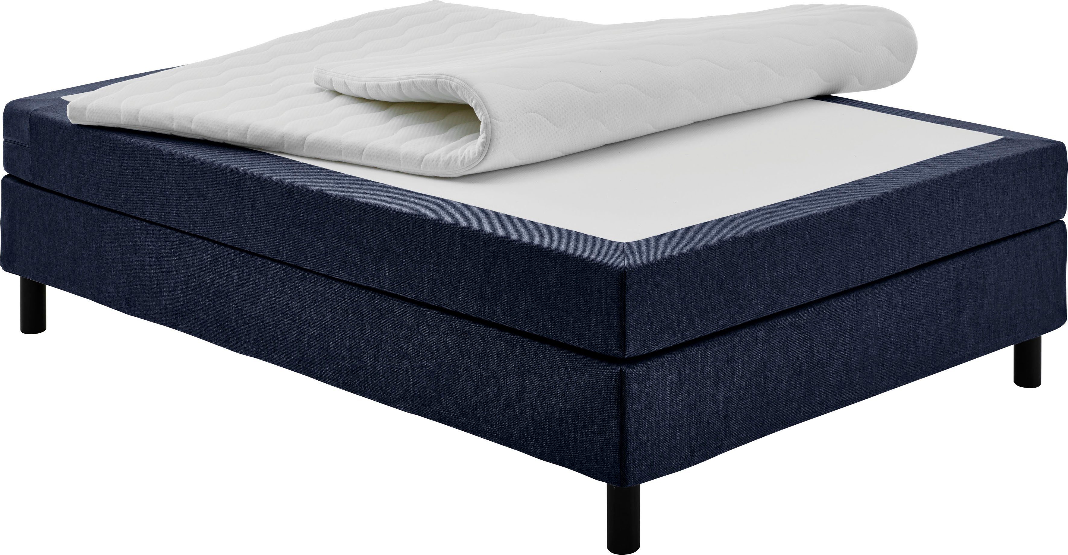 ATLANTIC home collection Boxbett Happy, ohne Kopfteil, mit Topper, wahlweise mit oder ohne Bettwaren