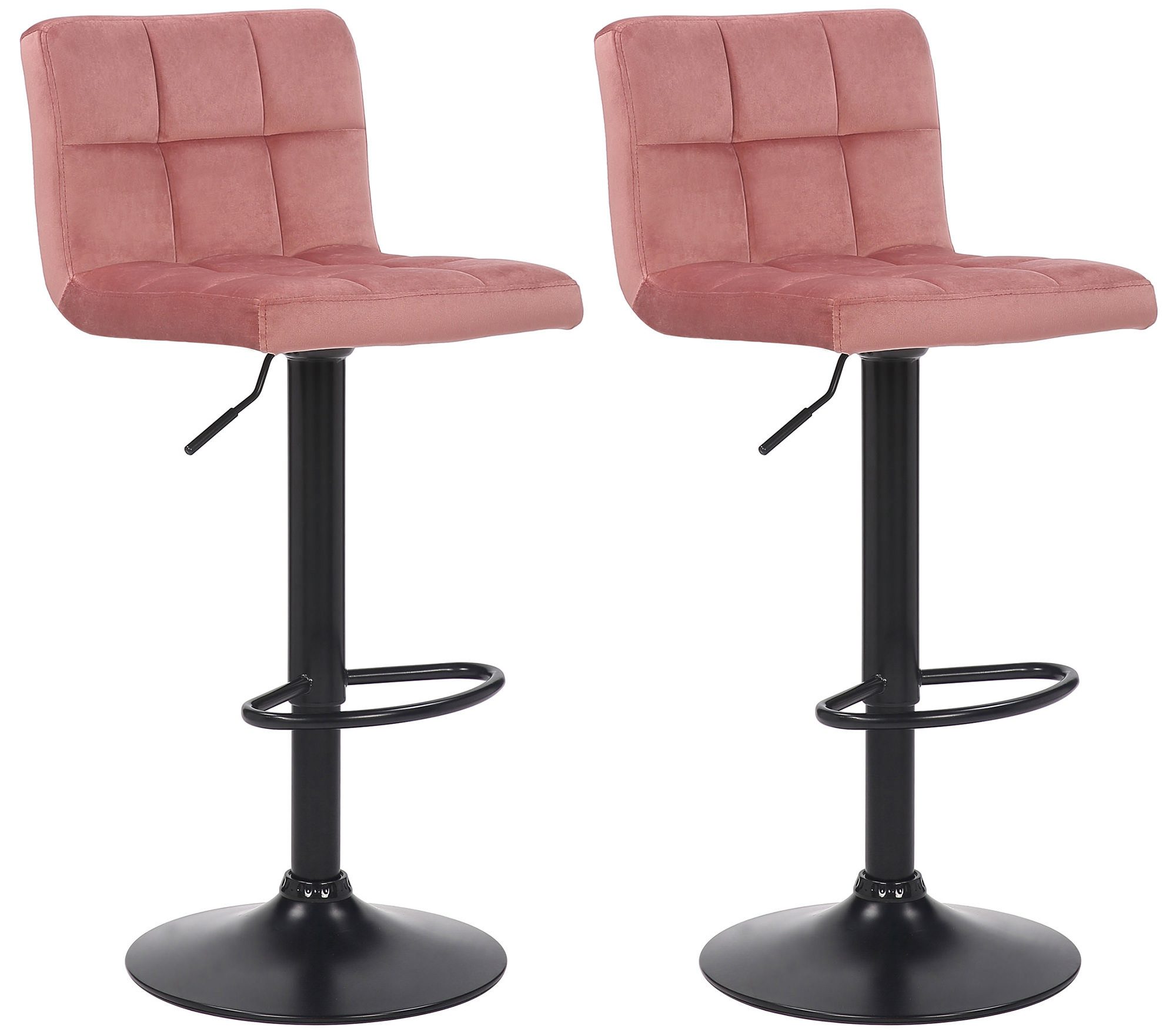 CLP Barhocker Feni Samt (Set, 2er), gepolstert, höhenverstellbar