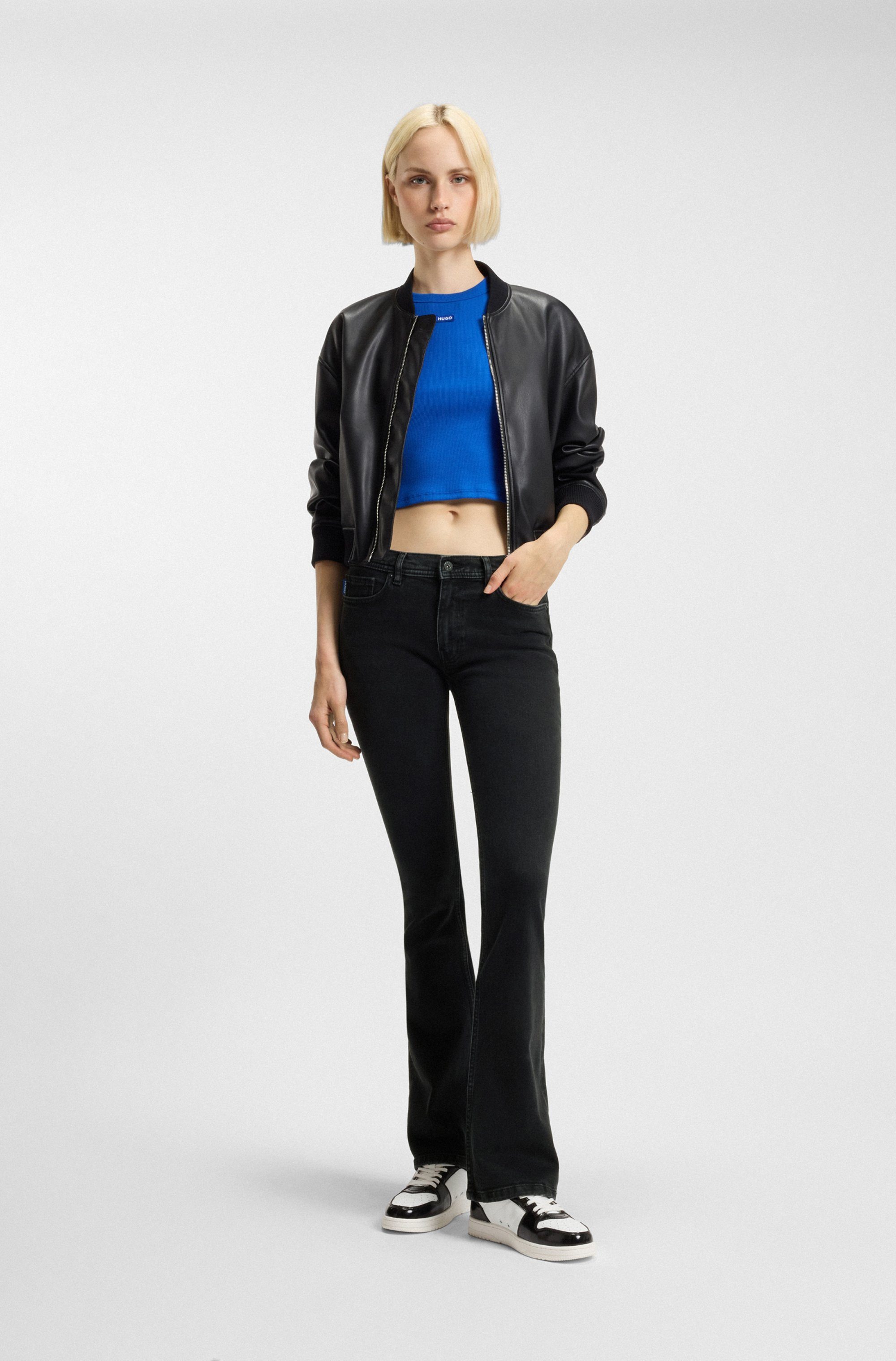 HUGO Bootcut-Jeans Getti Ausgestelltes Bein, elastisches Denim