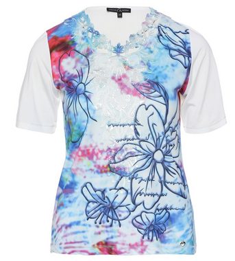 Christian Materne Blusenshirt T-Shirt koerpernah mit Spitze