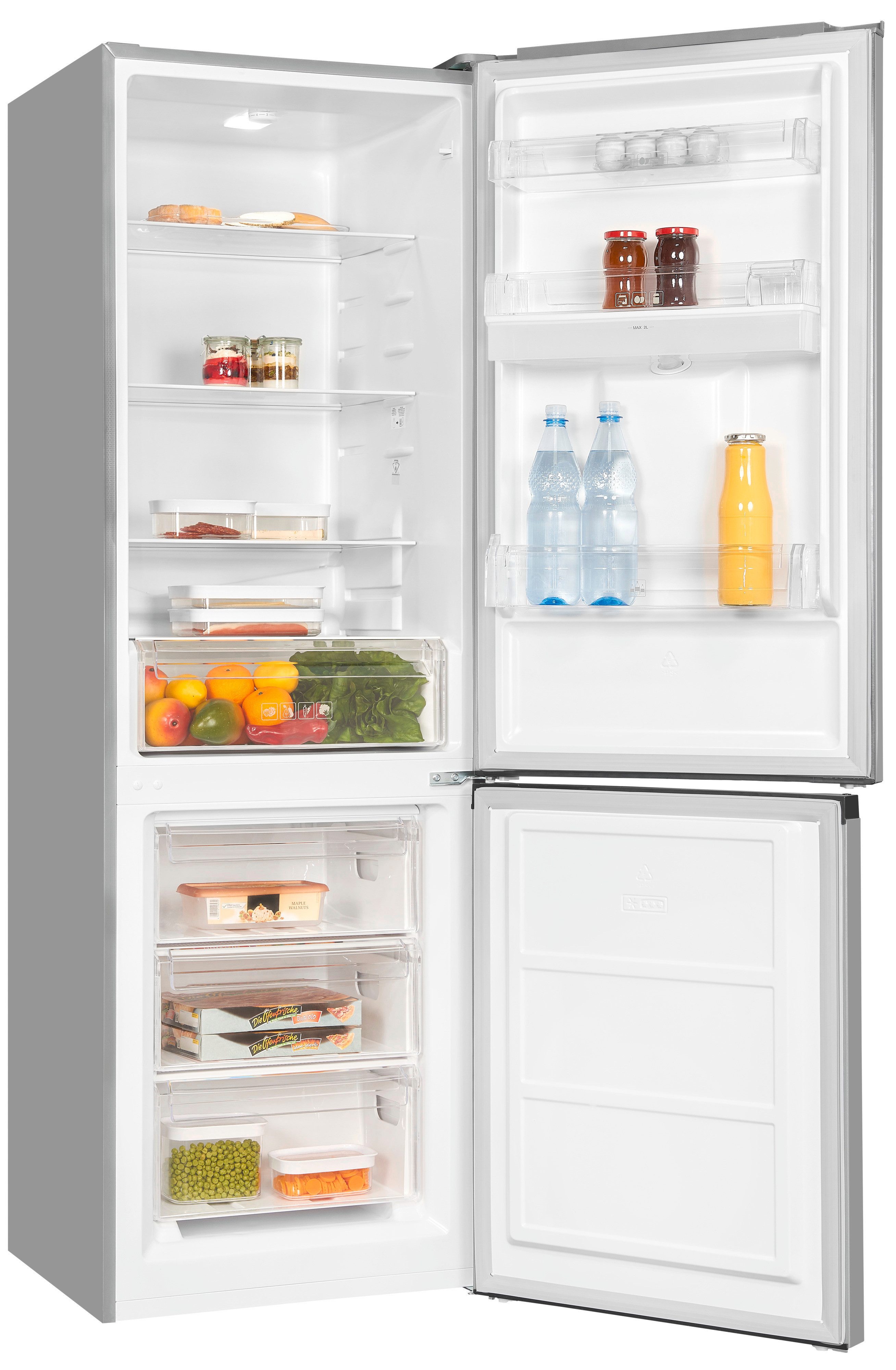 exquisit Kühl-/Gefrierkombination KGC320-95-E-WS-040C, 185,8 cm hoch, 60 cm breit