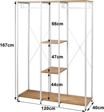 Woltu Garderobenständer, (1 St), Offener Kleiderstange mit Schuhregal