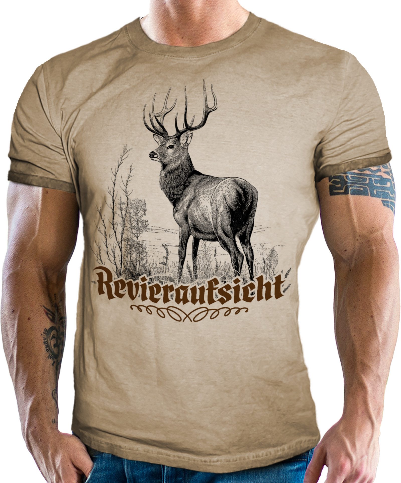 LOBO NEGRO® T-Shirt für Jäger und Förster: Revieraufsicht
