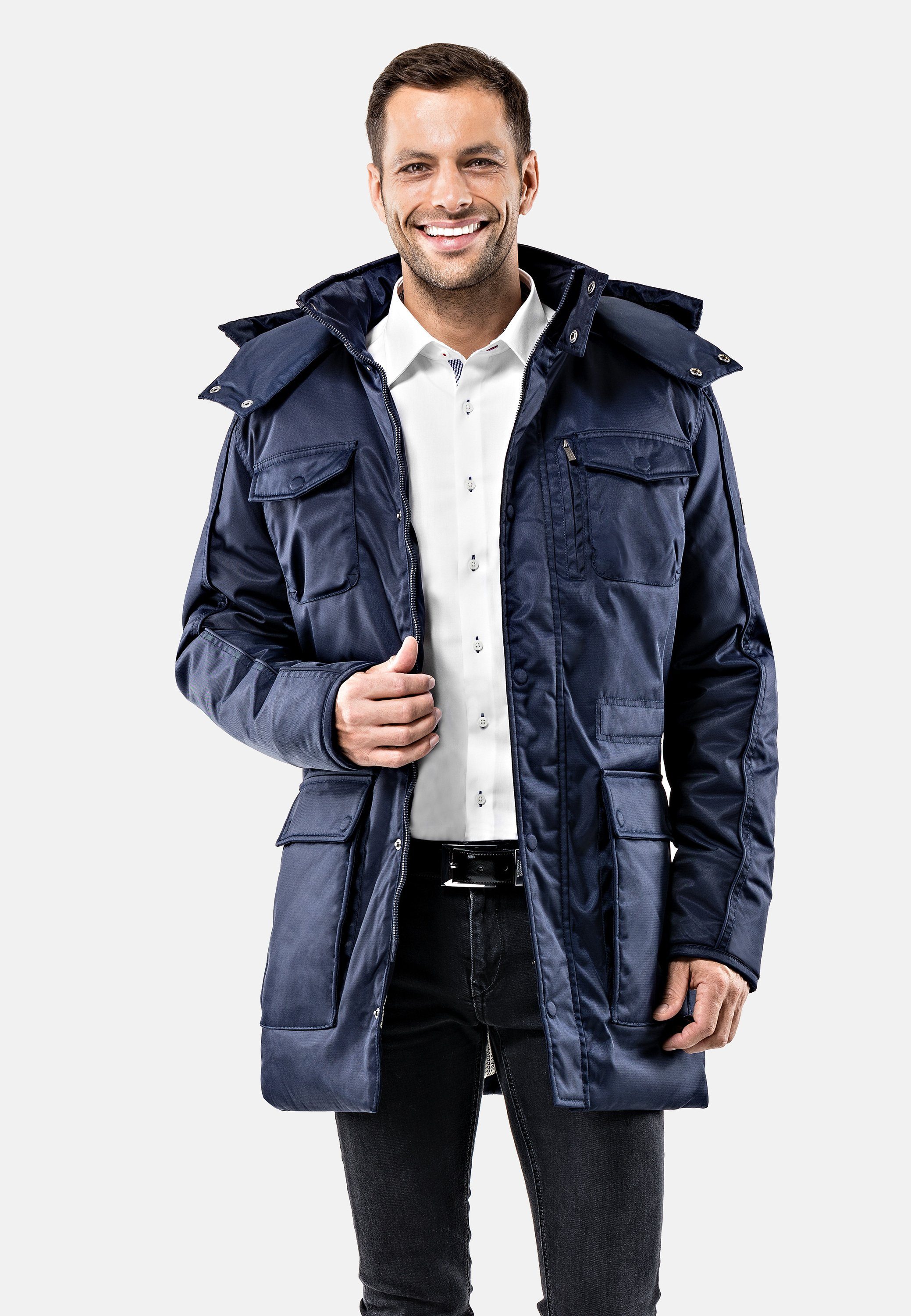 Vincenzo Boretti Winterjacke Stehkragen mit abnehmbarer günstig online kaufen