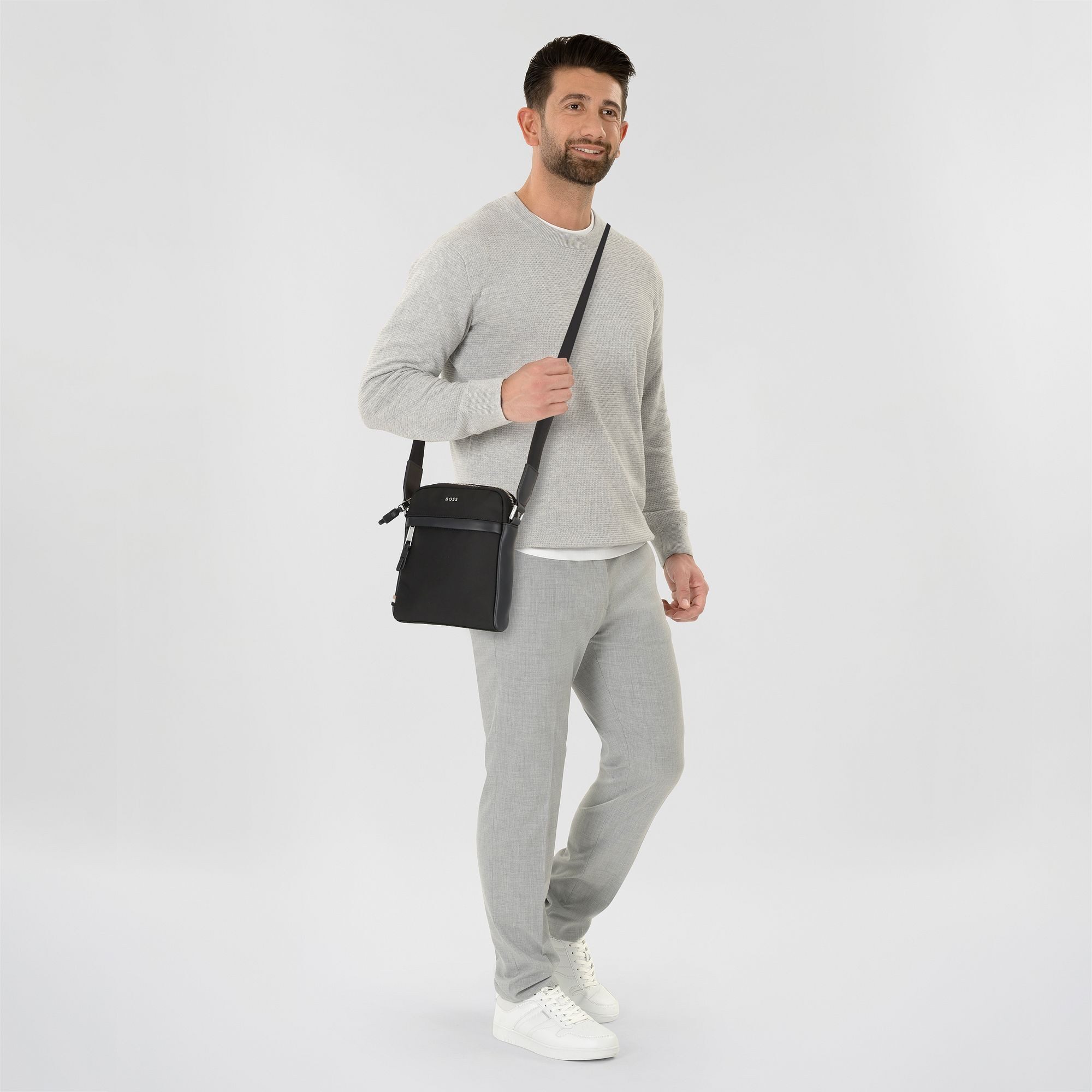 BOSS Schultertasche Highway, Polyester