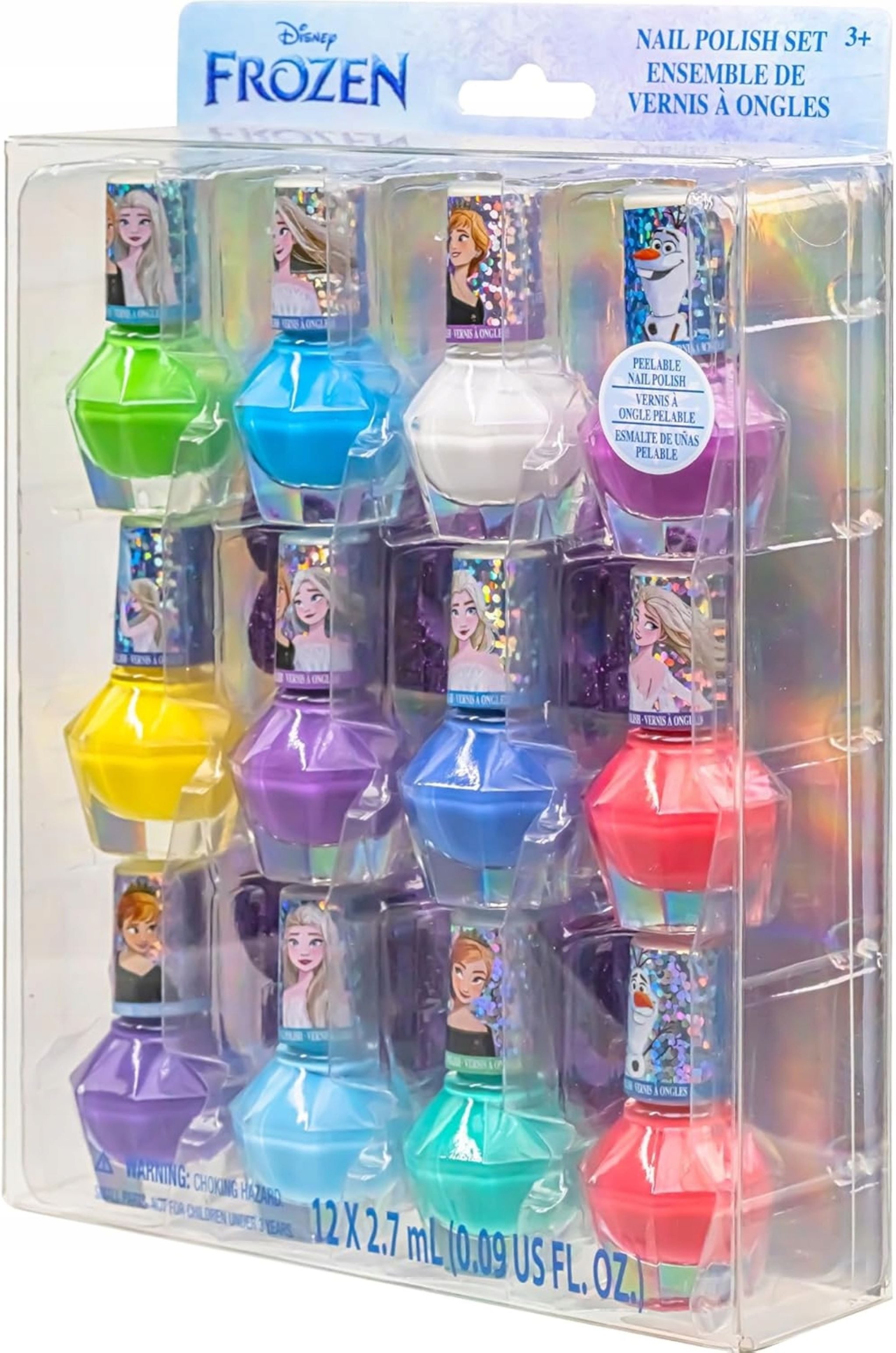 Disney Frozen Nagellack Frozen – Mega Nagellack-Set für Kinder – 12 Farben + Zubehör!, 12-tlg.