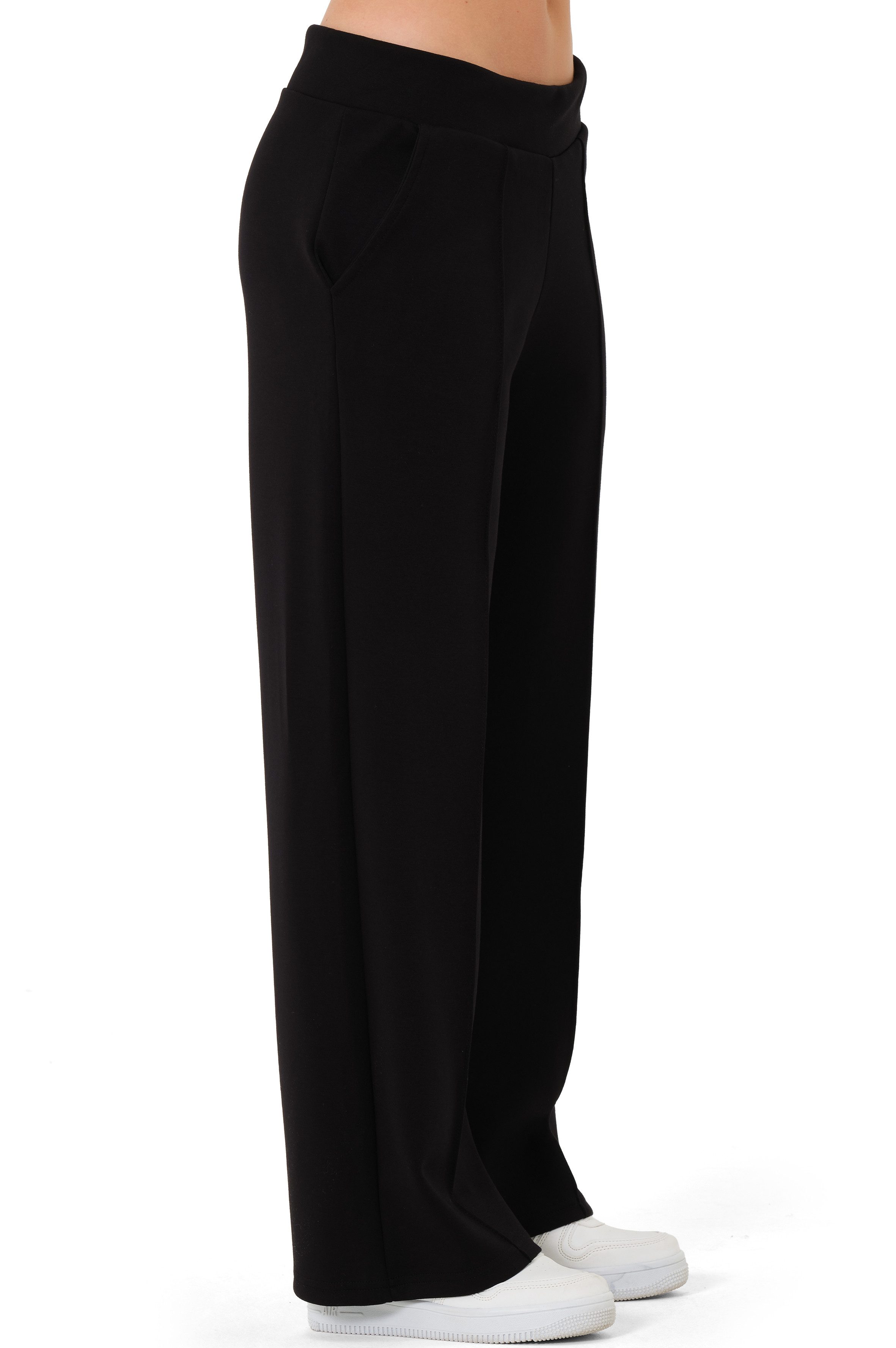 Smith & Solo Jogginghose Damen, Viskose Hose, Elegant Freizeithose Knitterf günstig online kaufen