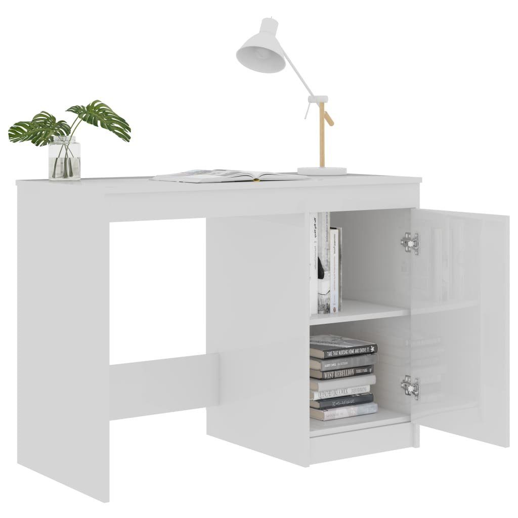 100x50x76 | Schreibtisch Hochglanz-Weiß Hochglanz-Weiß vidaXL Holzwerkstoff cm Hochglanz-Weiß Schreibtisch