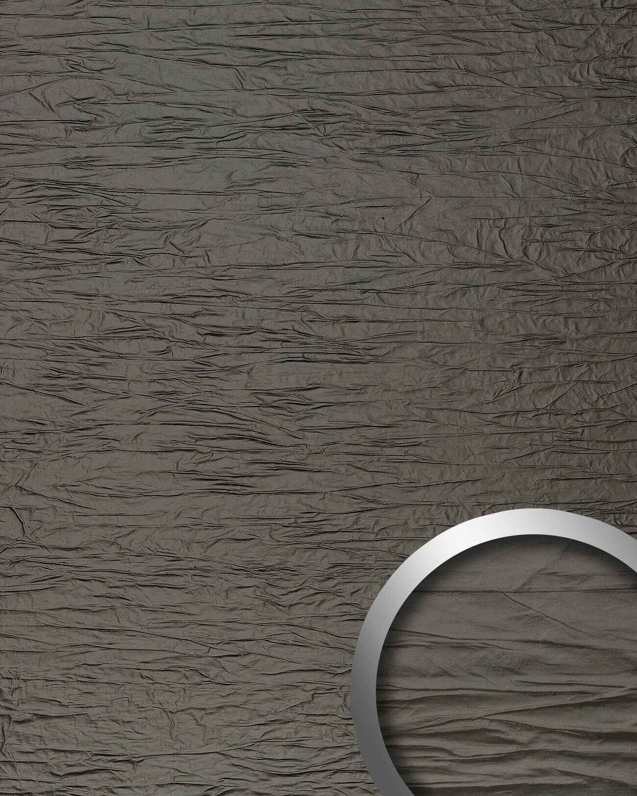 Wallface Wandpaneel 24940-SA, BxL: 100x260 cm, 2.6 qm, (Dekorpaneel, Wandverkleidung in 3D Crushoptik) selbstklebend, grau, strukturiert