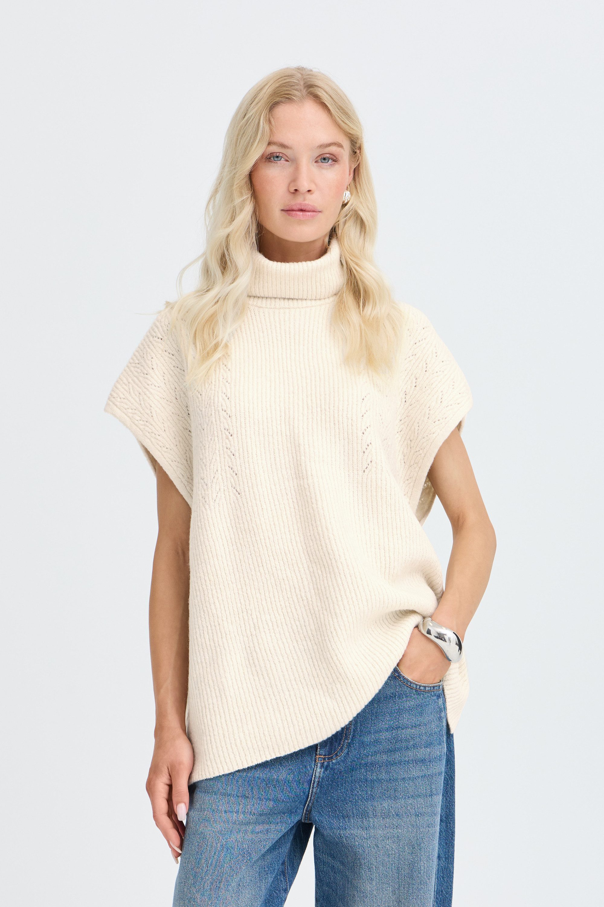 b.young Strickponcho Poncho BYVILKO