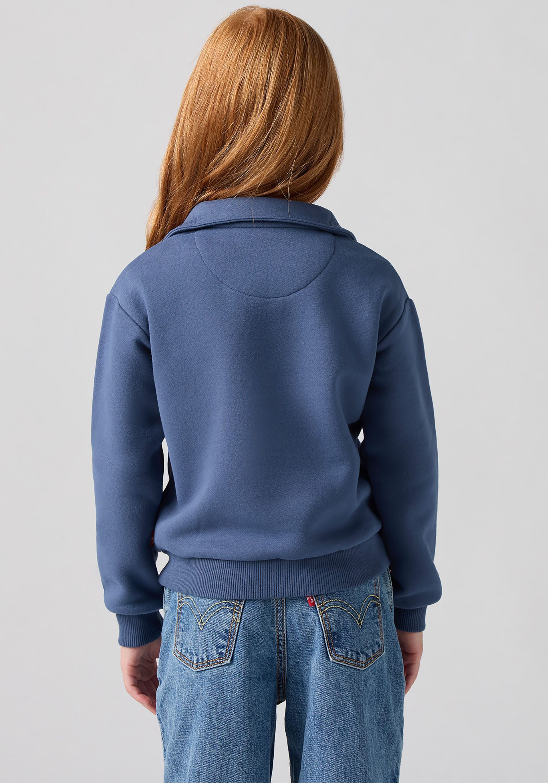 Levi's® Kids Sweatshirt LVG COLLEGIATE LS COLLAR TOP mit Umlegekragen und Taschen, for Girls – Bild 2 von 5