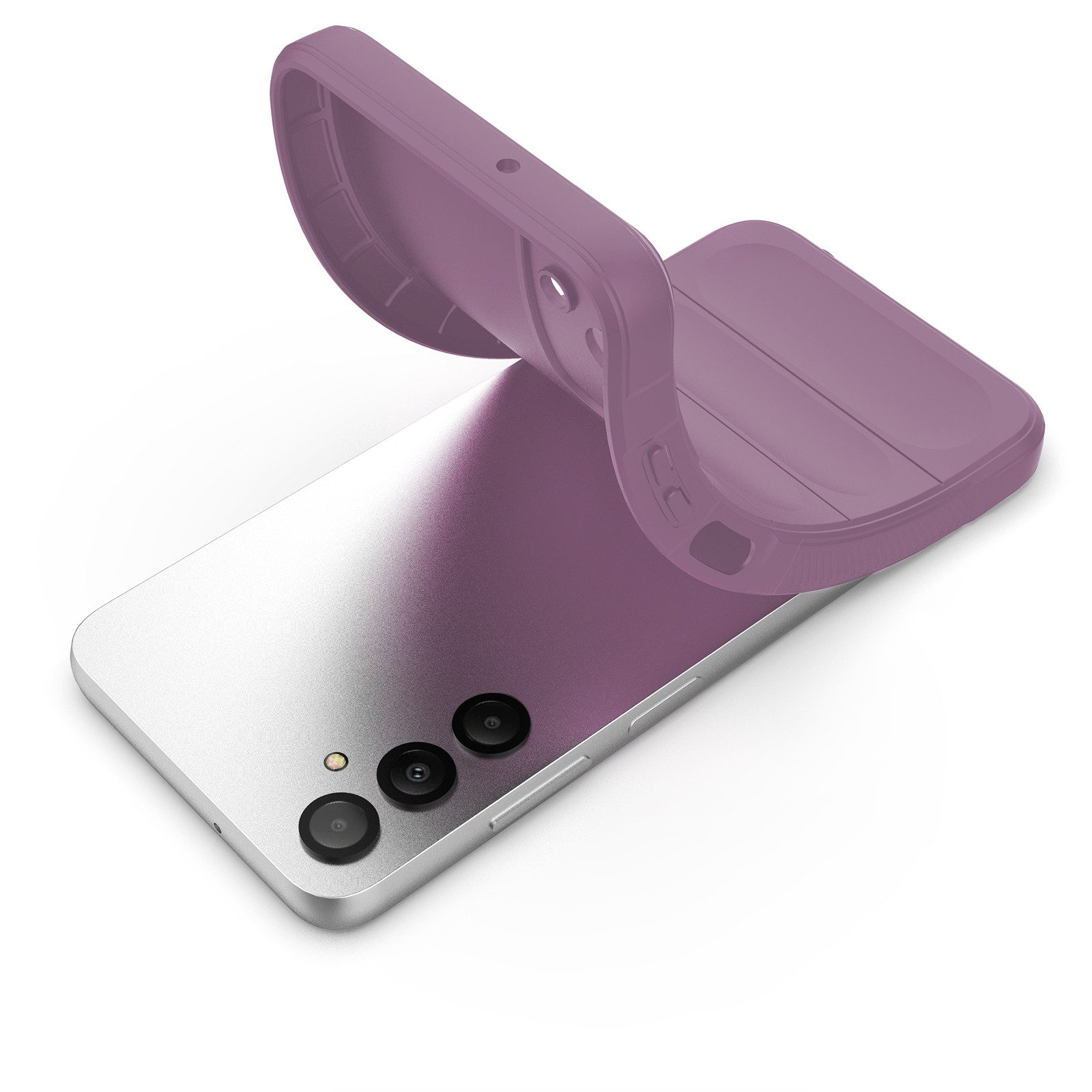 Tec-Expert Handyhülle Cover Hülle für Samsung Galaxy A05s 6.7 Zoll, 6.7", Case mit Griffzonen und Mikrofaser Inlay