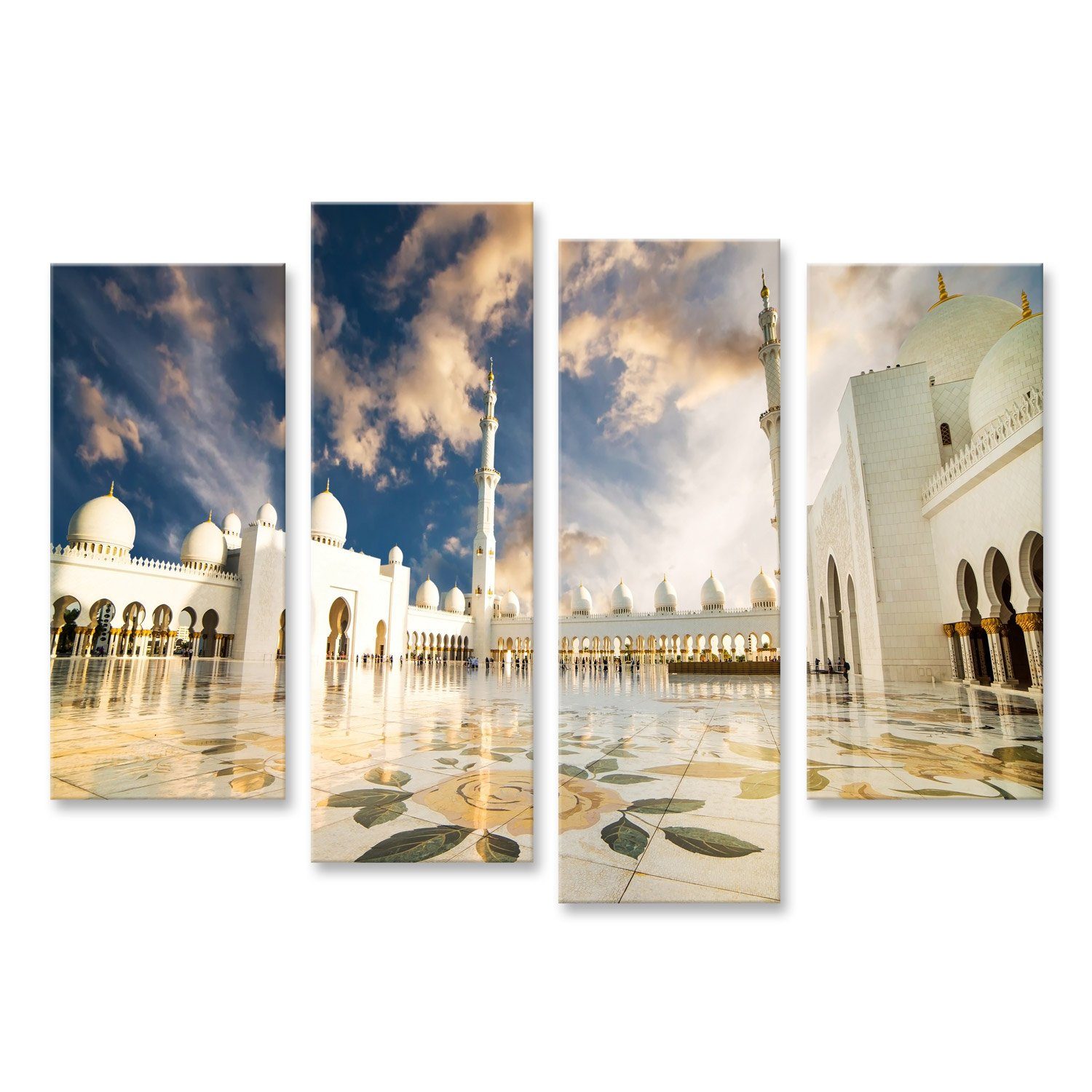 islandburner Leinwandbild Bild auf Leinwand Scheich Zayed Große Moschee Abu Dhabi Wandbild Poste