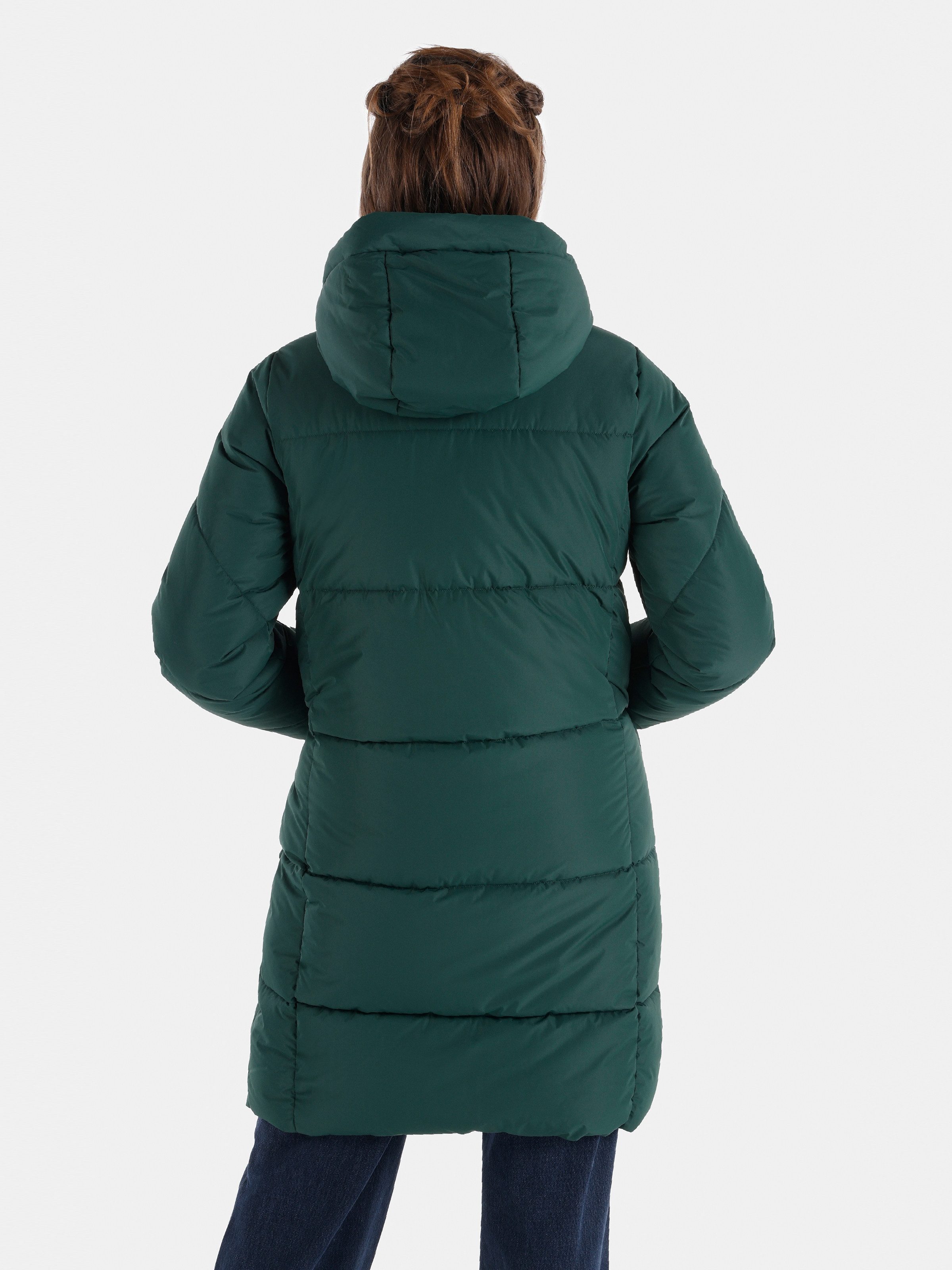 Colins Parka Langer beige Puffer-Damenmantel mit regulärer Passform und Kap günstig online kaufen