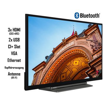 Toshiba 32WD3C63DAW LCD-LED Fernseher (80 cm/32 Zoll, HD-ready, Smart TV, HDR, Triple-Tuner, DVD-Player, 6 Monate HD+ inklusive)