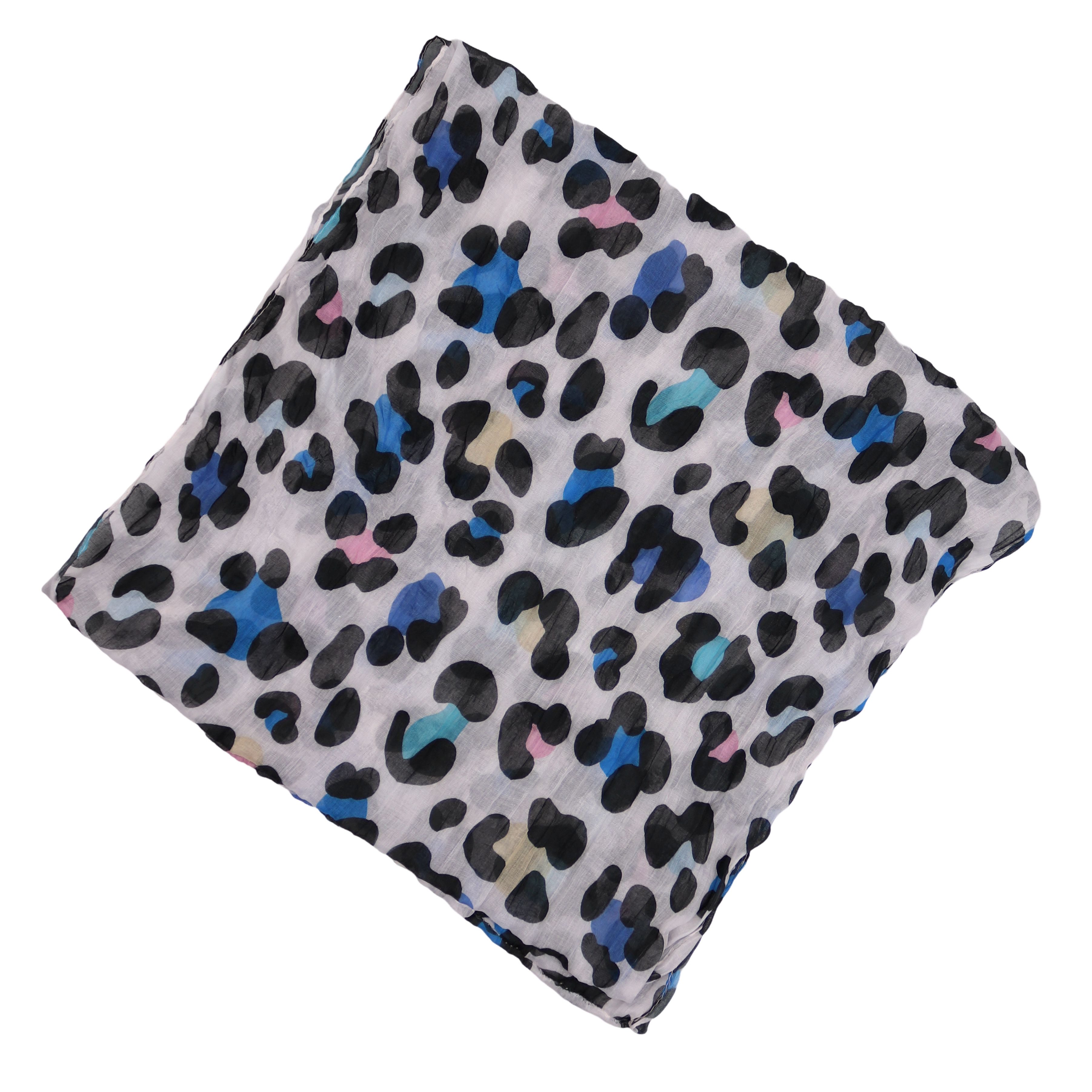 MIRROSI Loop Damen Schal mit Leo Leopard Muster, Weich, Schlauchschal, (ca. 45x75cm, zweimal um den Hals wickelbar), Damen Halstuch ideal für Frühling, Sommer oder Herbst