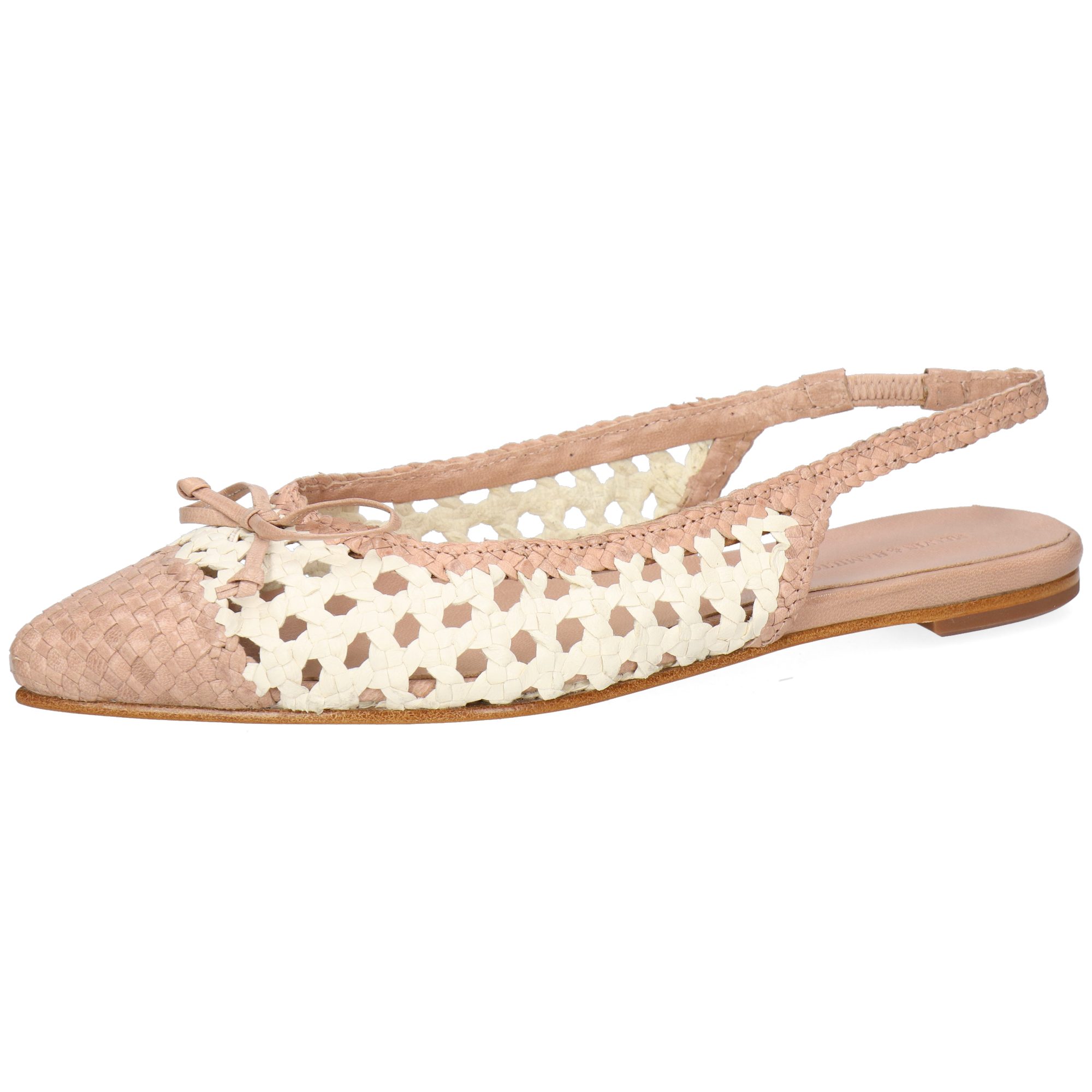 Melvin & Hamilton Fiora 5 Leder-Ballerinas für Damen Ballerina Flache Absätze, Echtes Leder, Von Hand geflochten