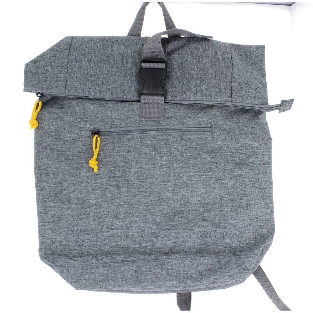 MICA Schulrucksack Rollrucksack grau - aus Textil - ca. 28 x 43 x 13 cm