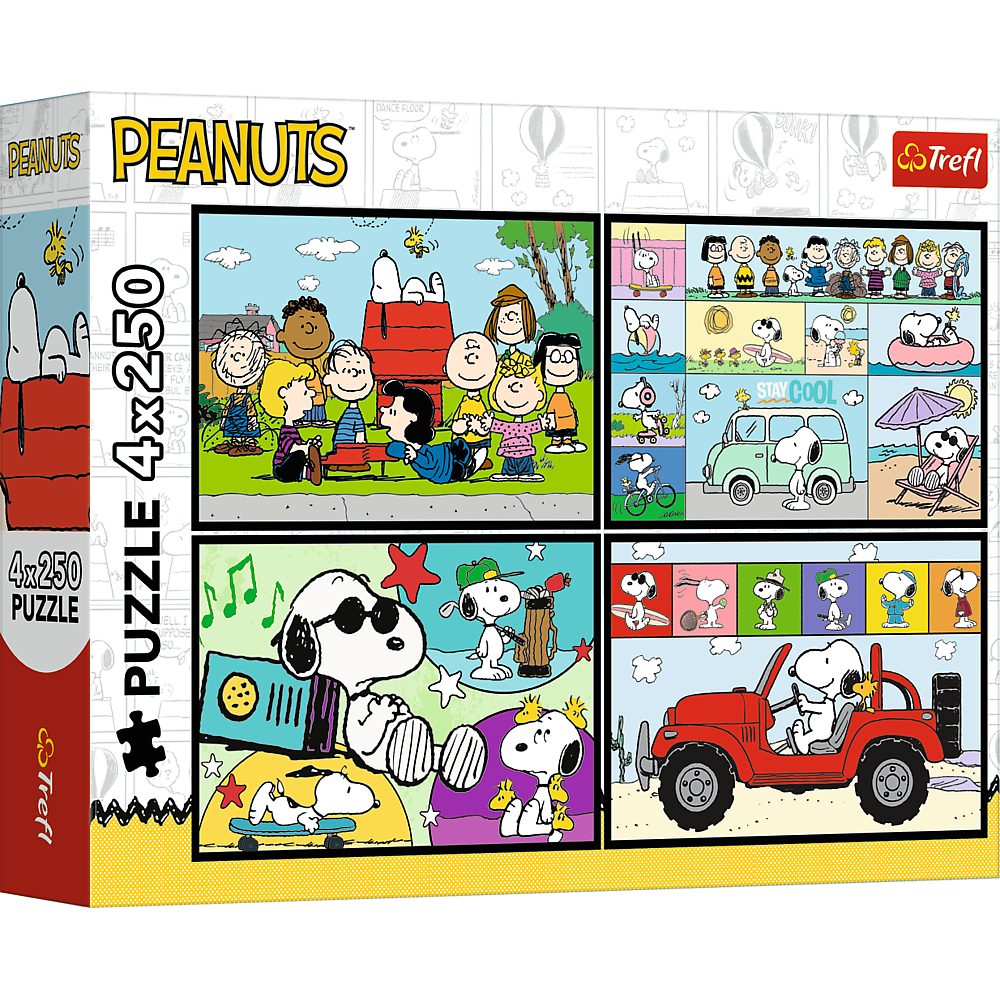 Trefl Puzzle Trefl, Peanuts, 4x250 Teile Puzzle, 250 Puzzleteile