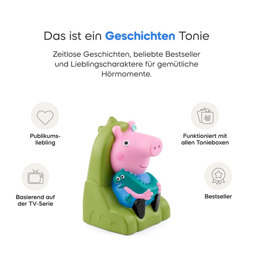 tonies Hörspielfigur 11003835, Hörfigur für Toniebox, Peppa Wutz & Schorsch, 49 Min, 3+ – Bild 3 von 5