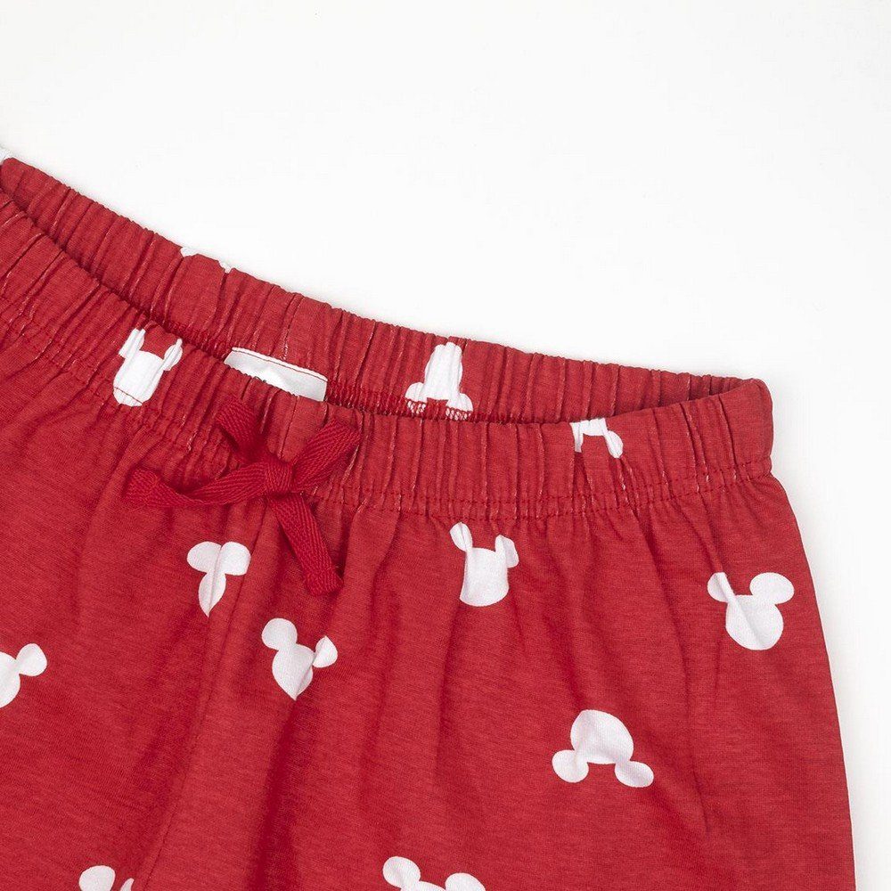 Disney Minnie Mouse Nachtwäsche Pyjama Pyjama Schlafanzug Langarm Damen Mouse Rot Minnie 2 Teiler