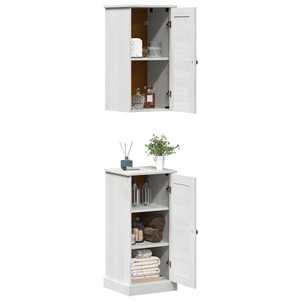 vidaXL Badezimmerspiegelschrank Badezimmermöbel-Set VIGO 2 stk. Weiß und Antikweiß (2-St)