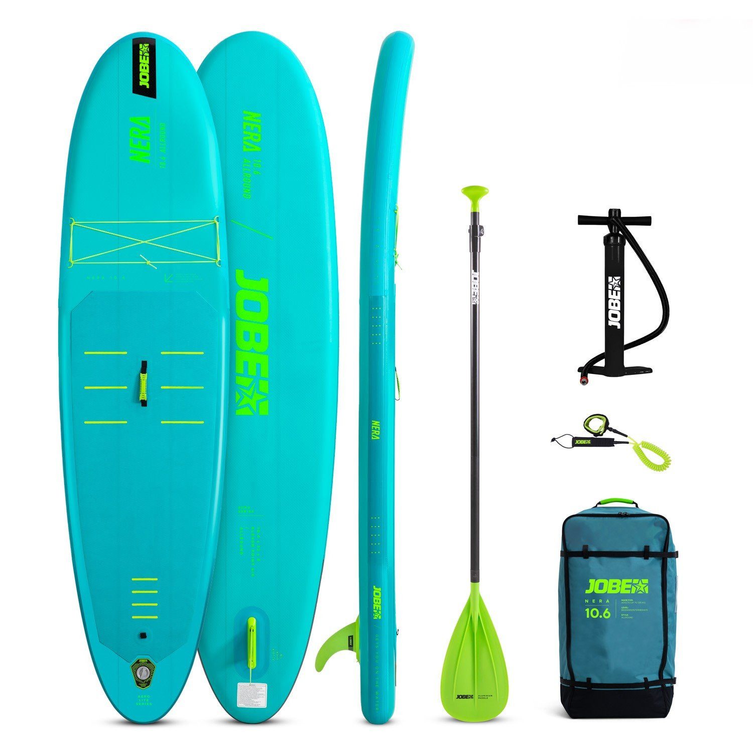 SUP-Board Jobe Aero Nera SUP Board 10.6 Package Stand up Paddle aufblasbar