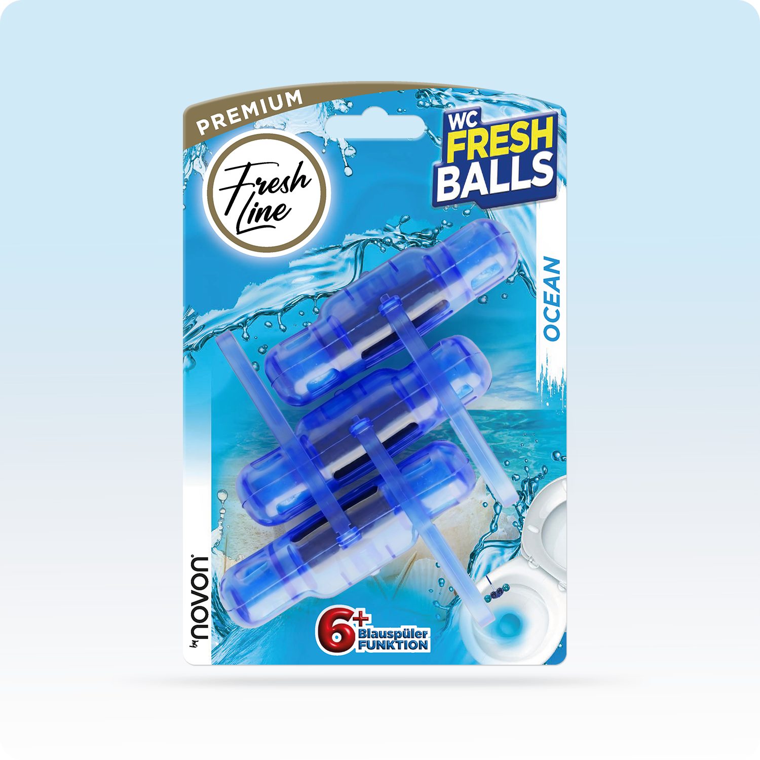 Fresh Line WC-Duftspüler Fresh Balls, 3 Stück – erhältlich in 6 Duftsorten, Für den Einsatz in privaten und gewerblichen Toiletten