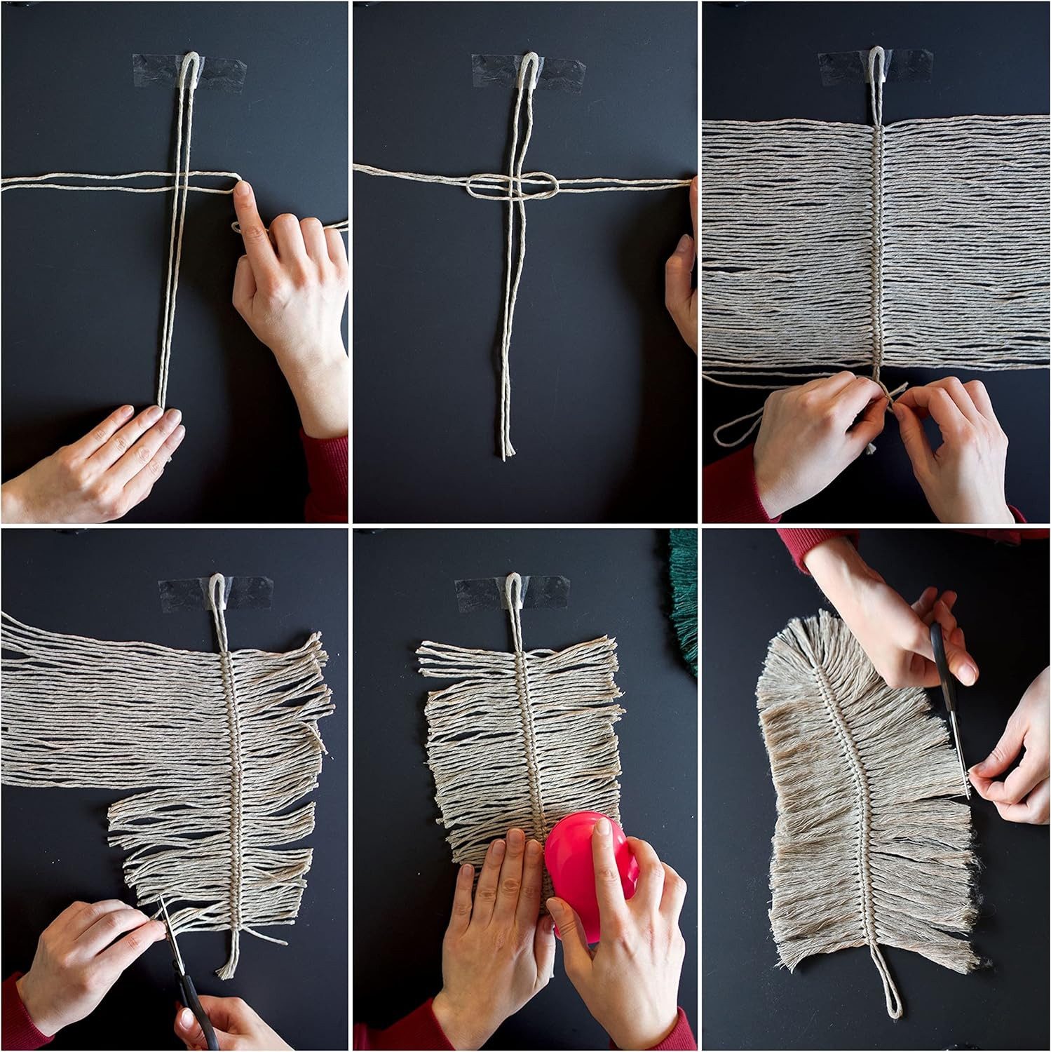 Creative Deco Makramee Garn 2-3 mm Baumwollgarn Baumwoll Kordel Nähgarn, 200,00 m, erhältlich in vielen Farben